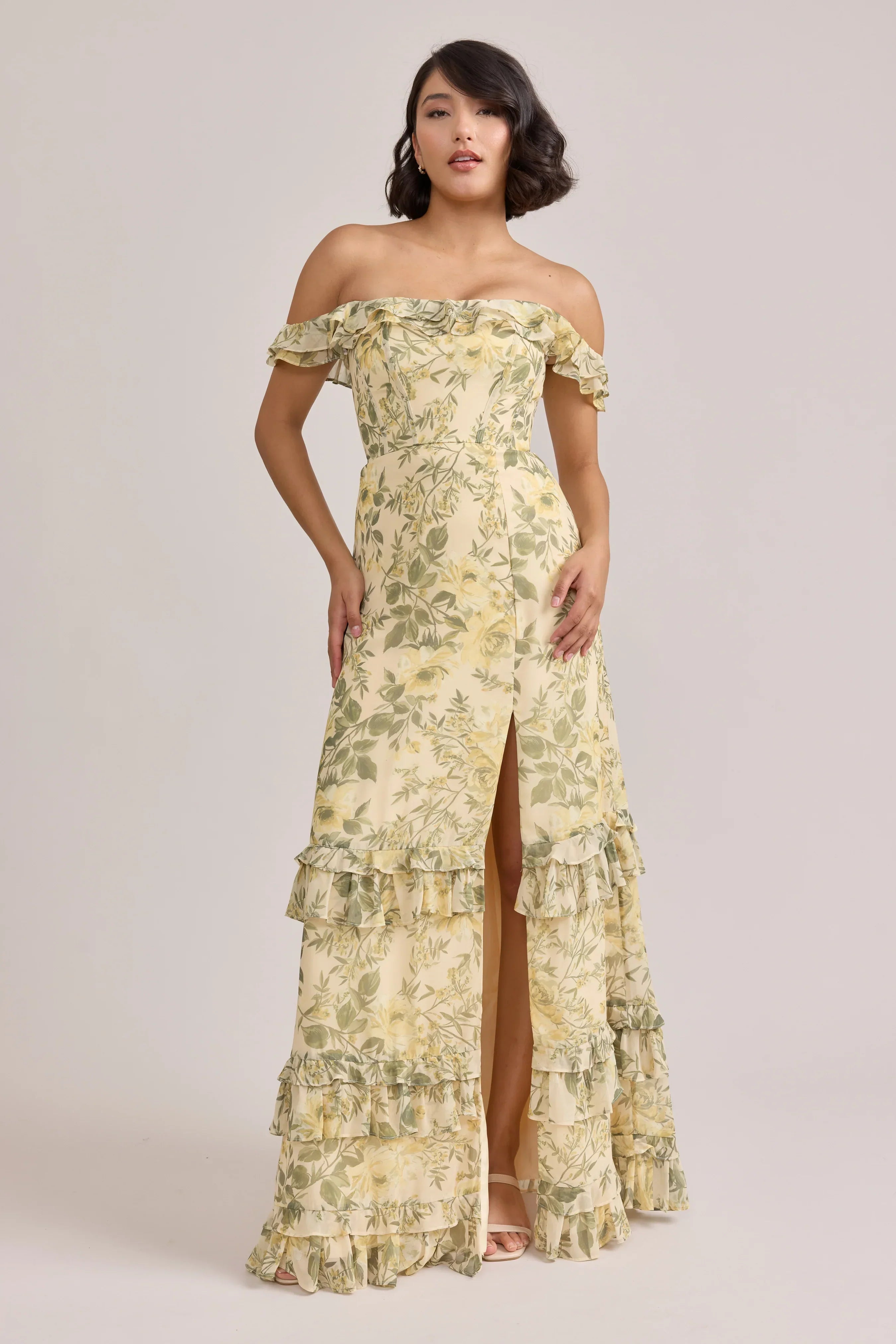 Shea Chiffon Floral Print Dress | Made To Order