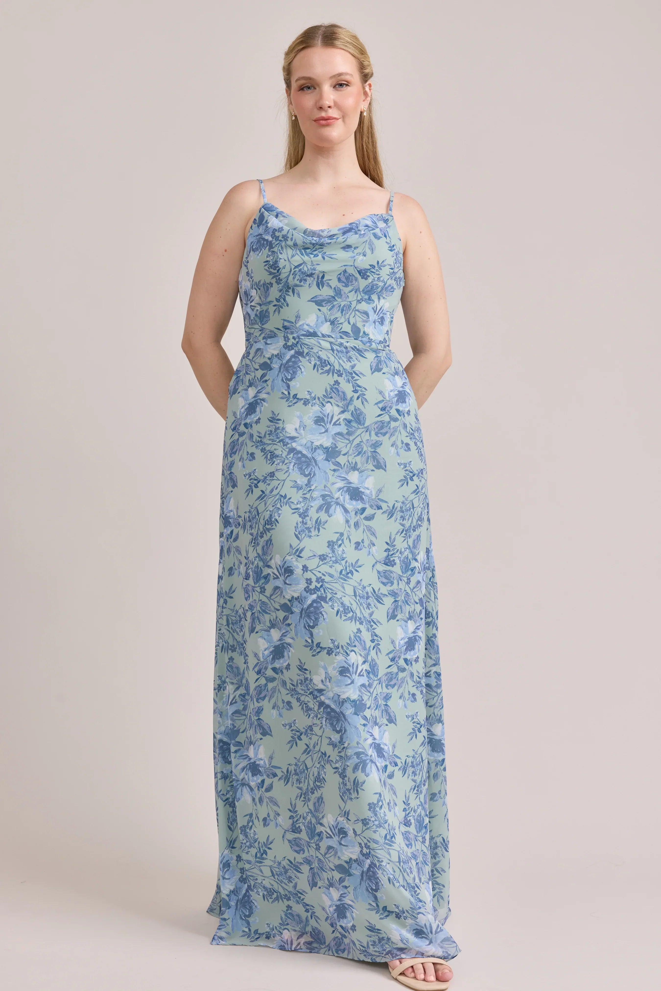 Nadia Chiffon Floral Print Dress | Made To Order