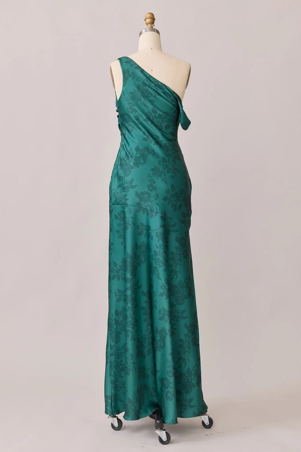 Satin Floral Print Dress | Made To Order