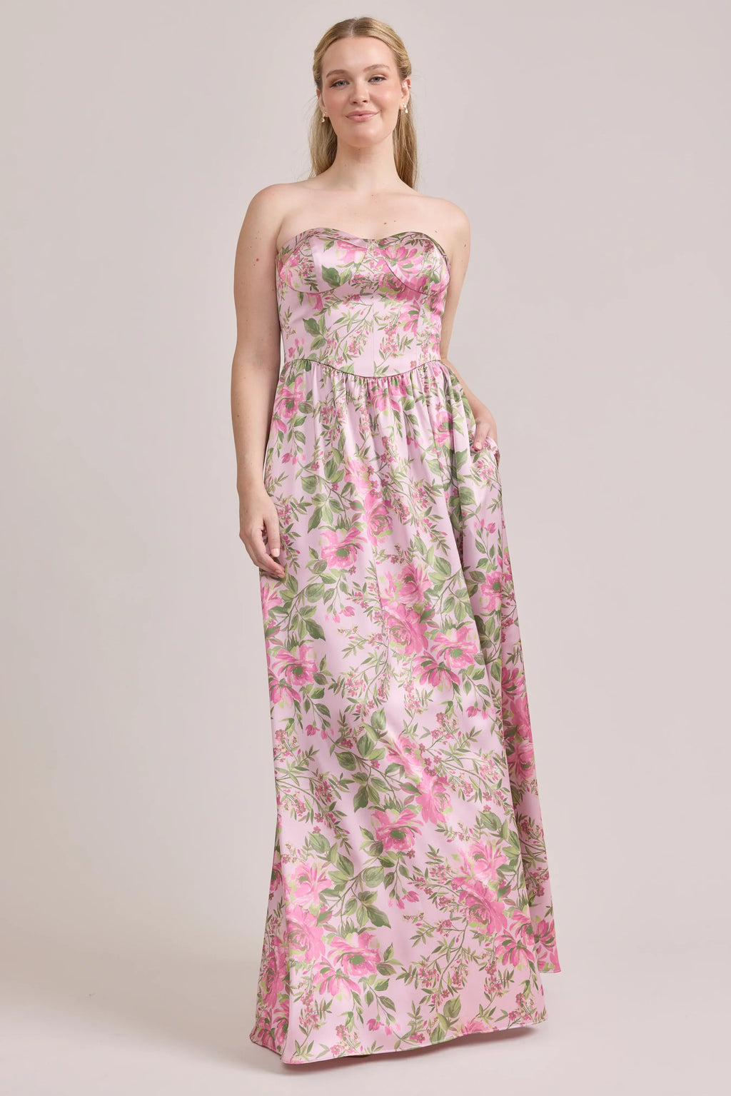 Sydney Satin Floral Print Dress | Made To Order