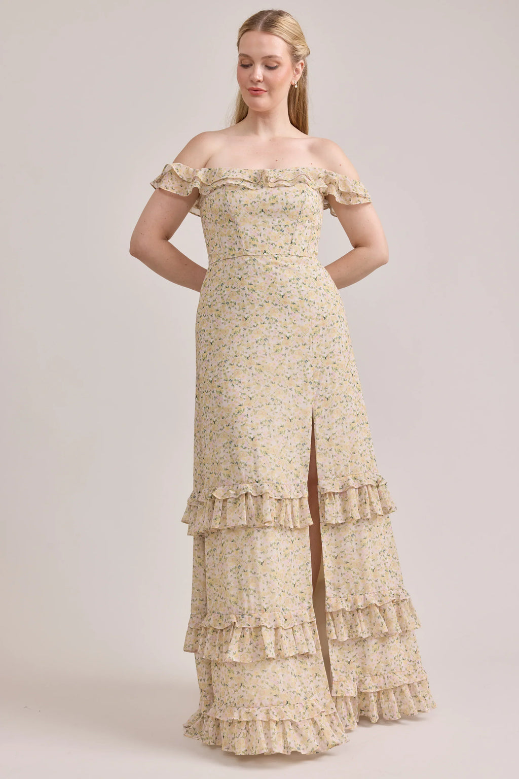 Shea Chiffon Floral Print Dress | Made To Order