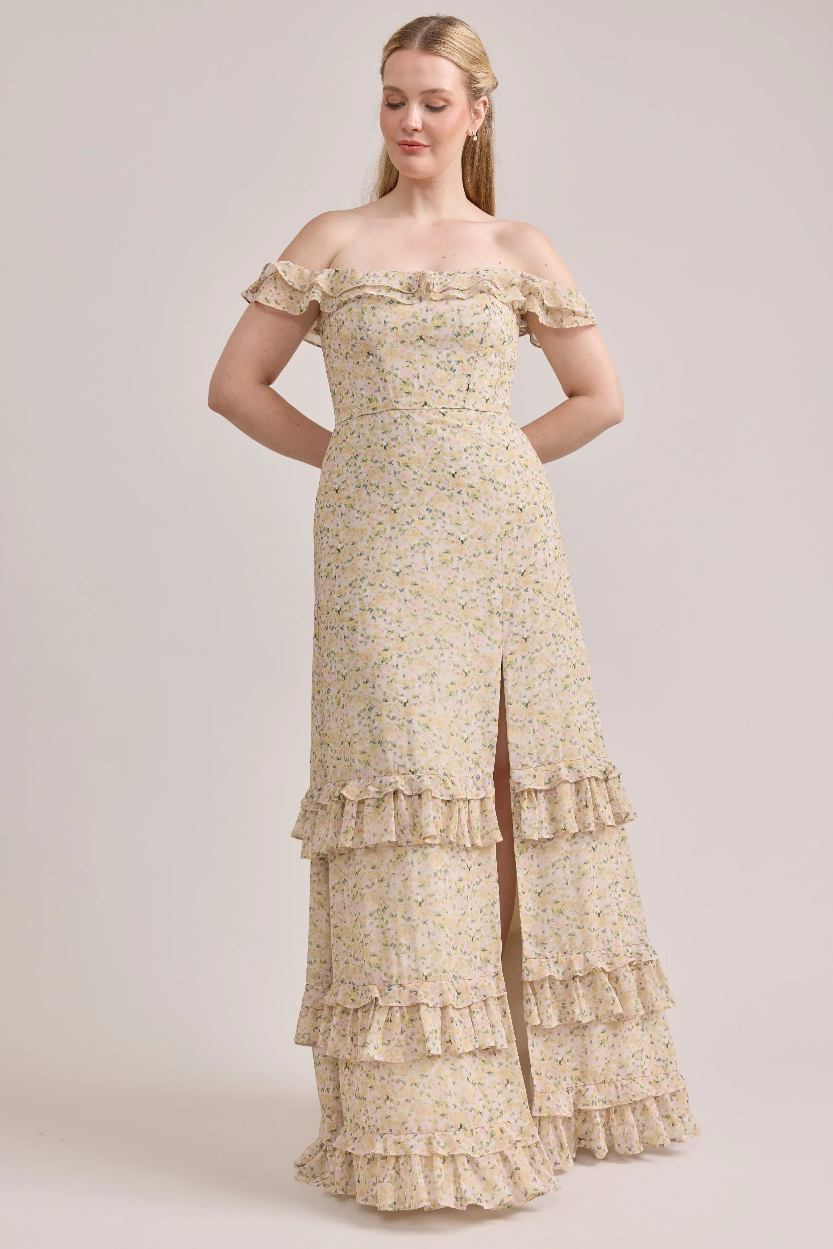Shea Chiffon Floral Print Dress | Made To Order