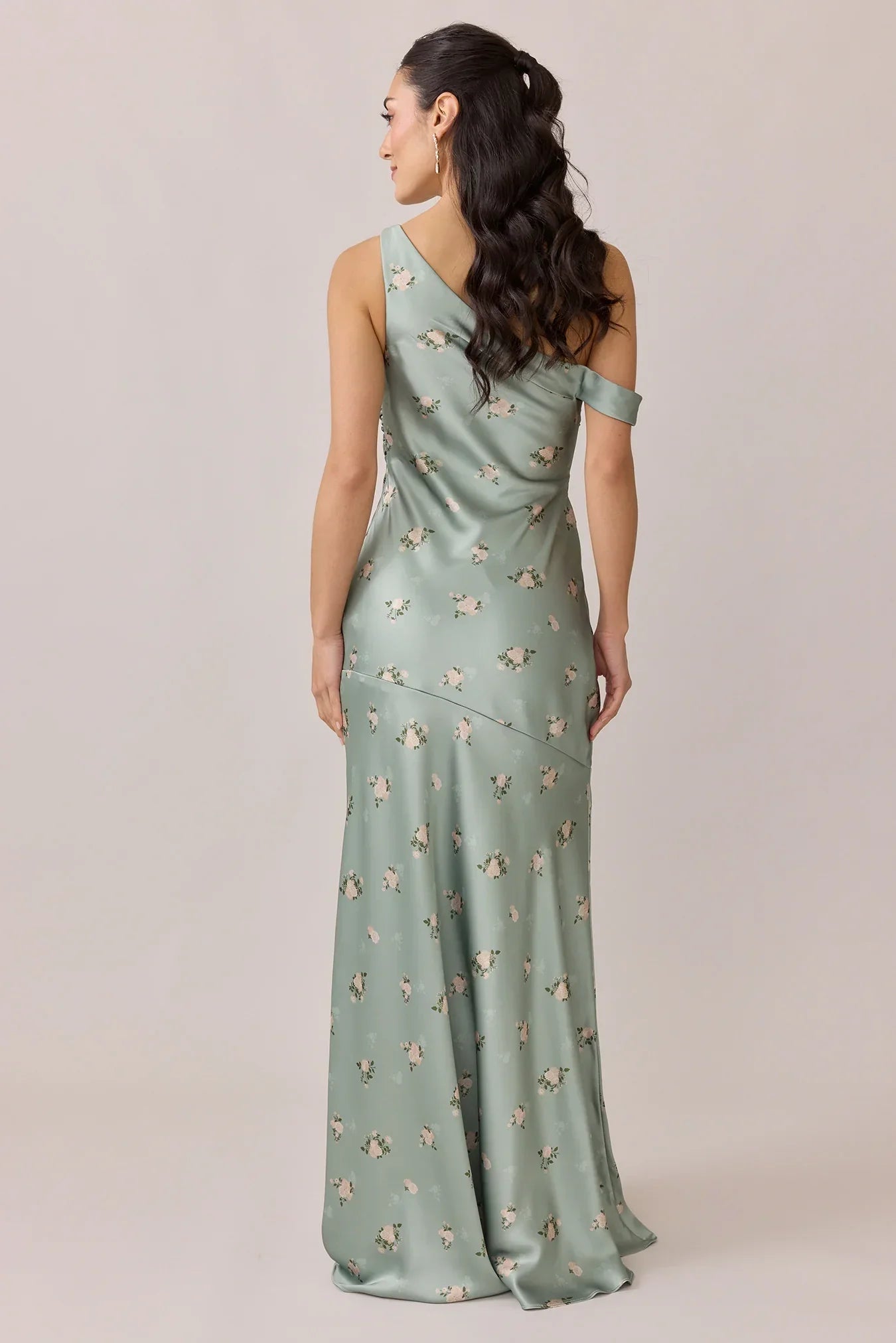 Satin Floral Print Dress | Made To Order