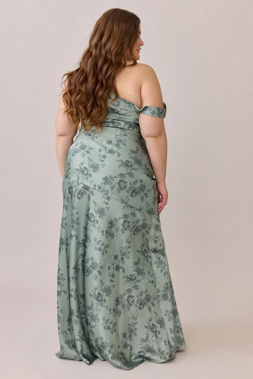 Satin Floral Print Dress | Made To Order