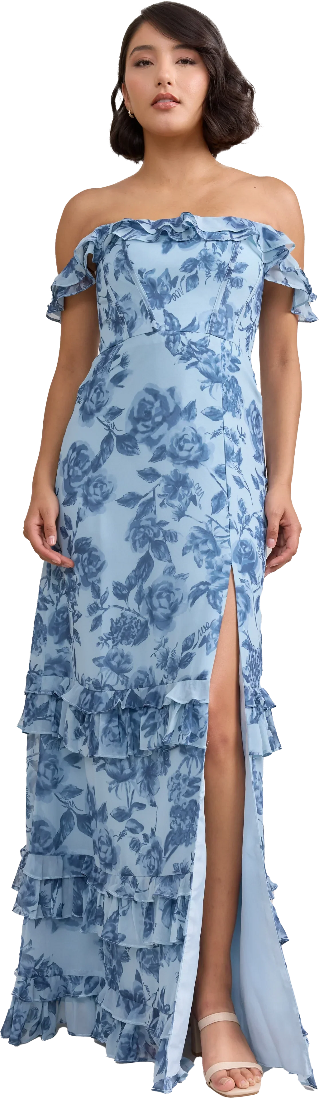 Shea Chiffon Floral Print Dress | Made To Order