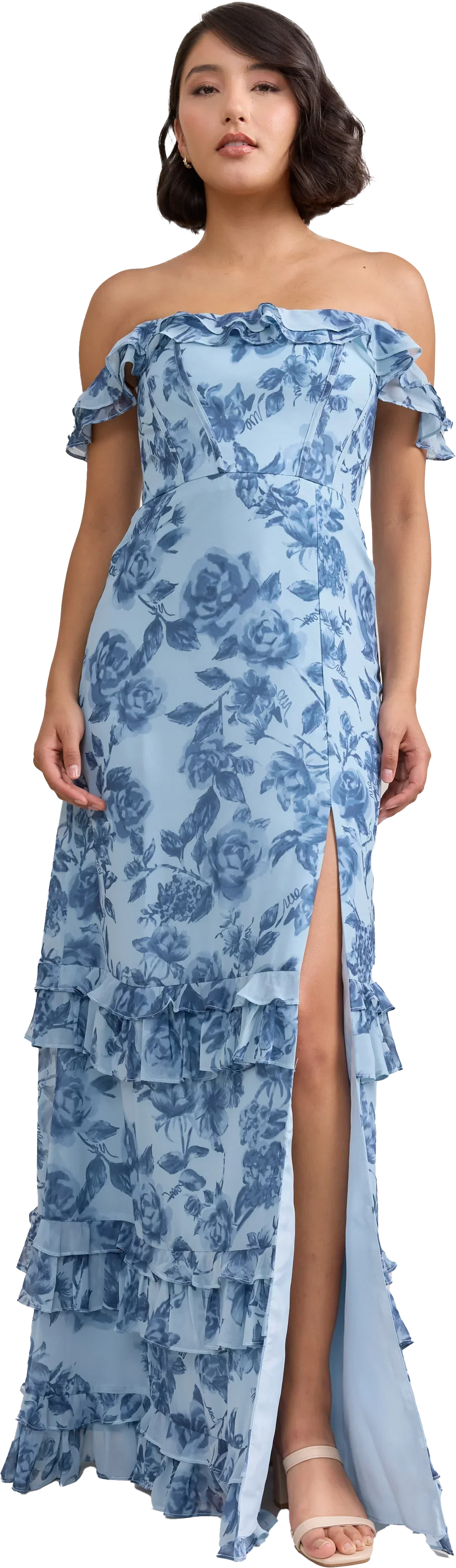 Shea Chiffon Floral Print Dress | Made To Order