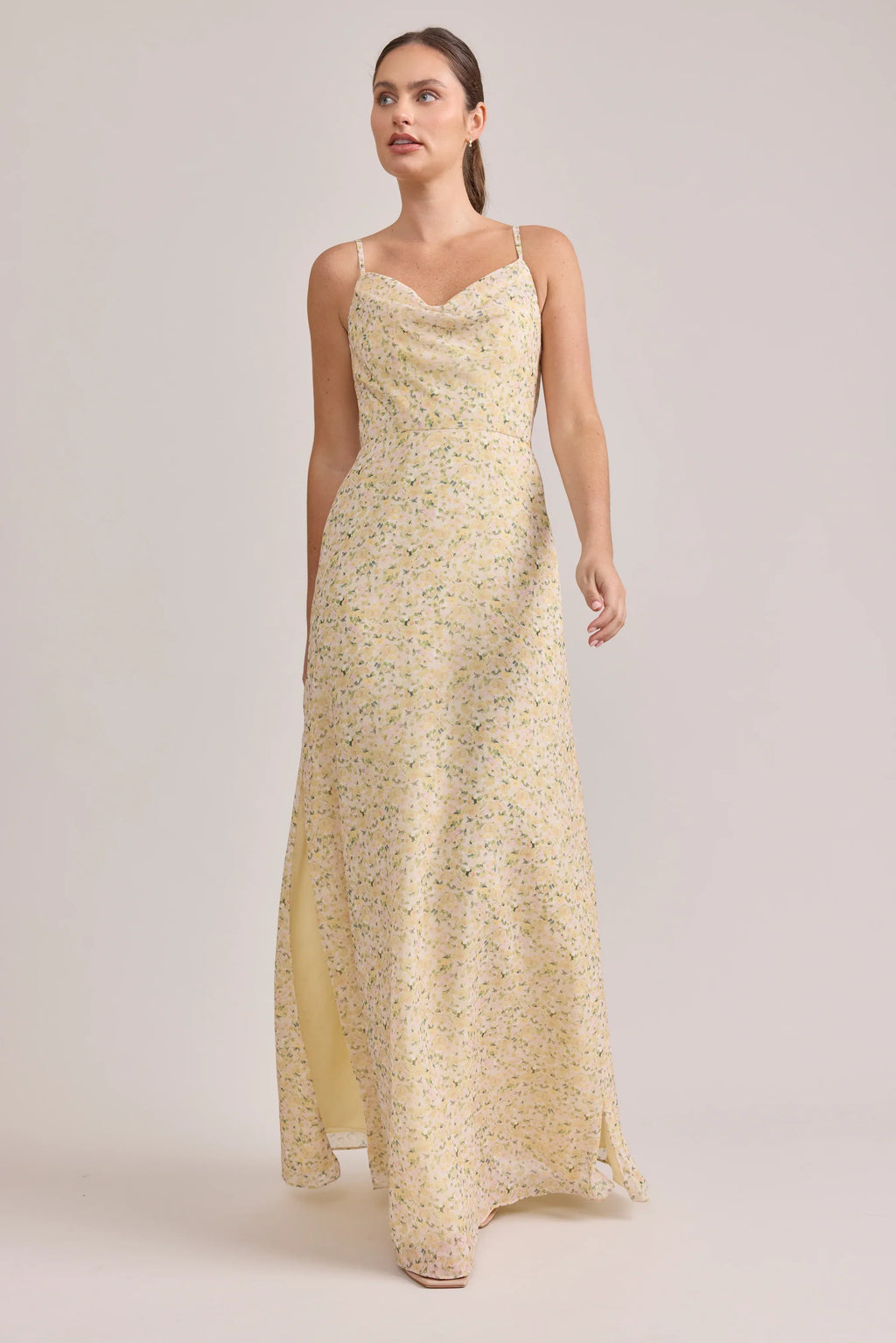 Nadia Chiffon Floral Print Dress | Made To Order