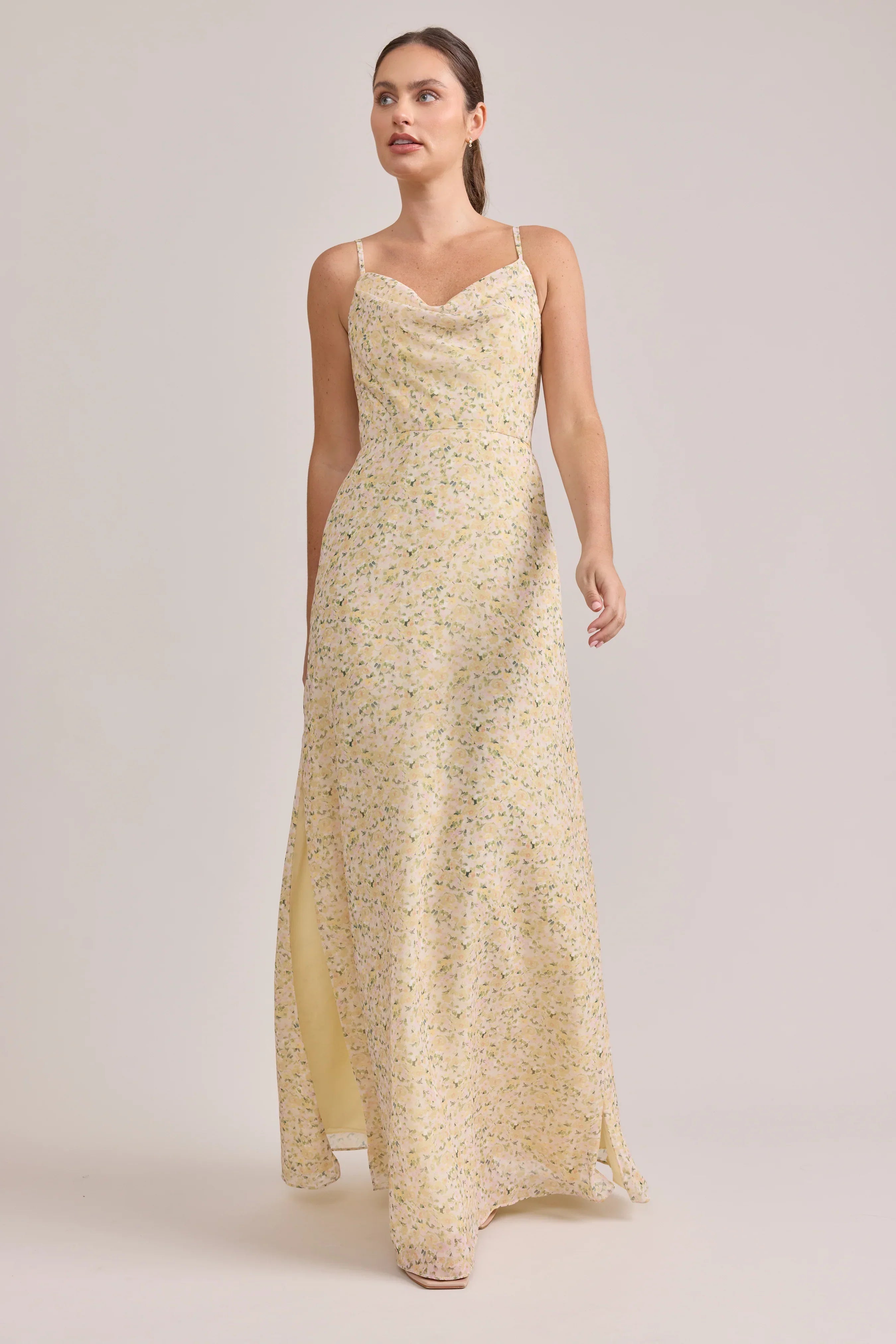Nadia Chiffon Floral Print Dress | Made To Order