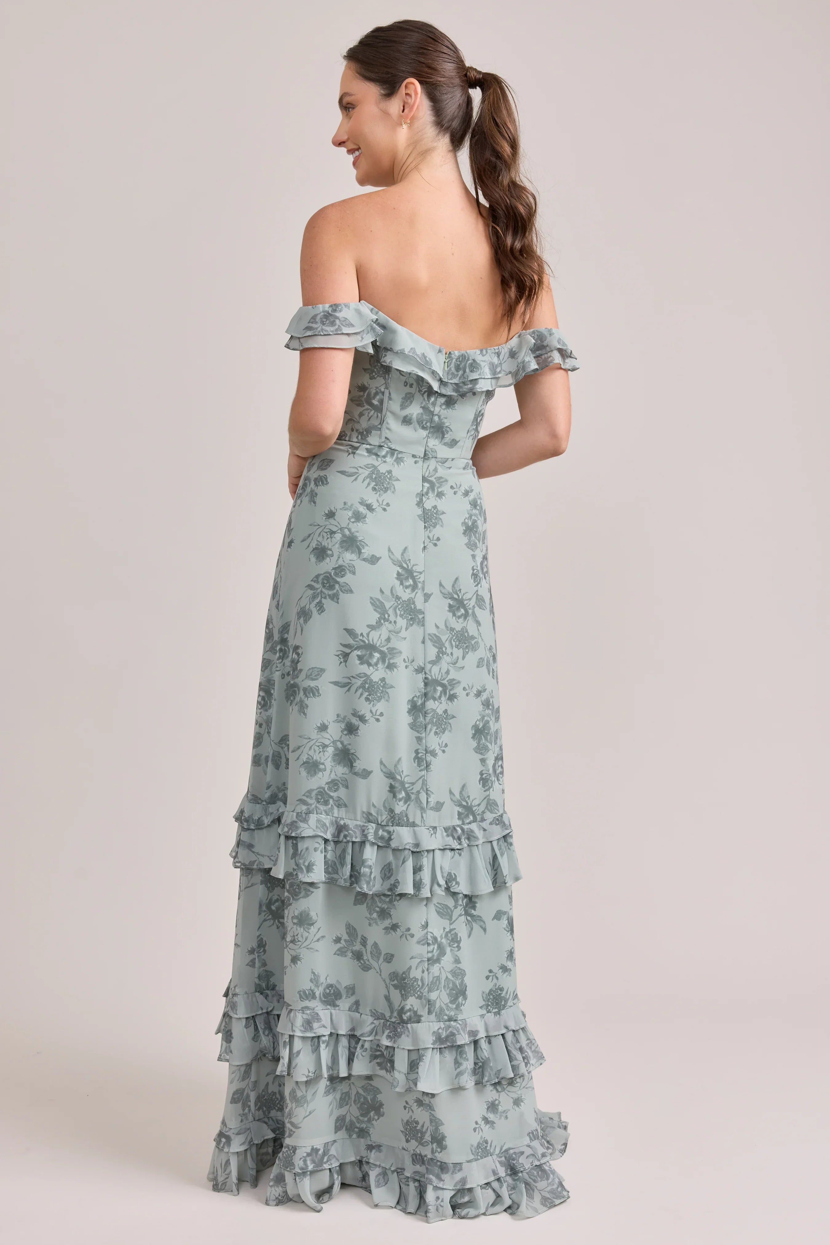 Shea Chiffon Floral Print Dress | Made To Order