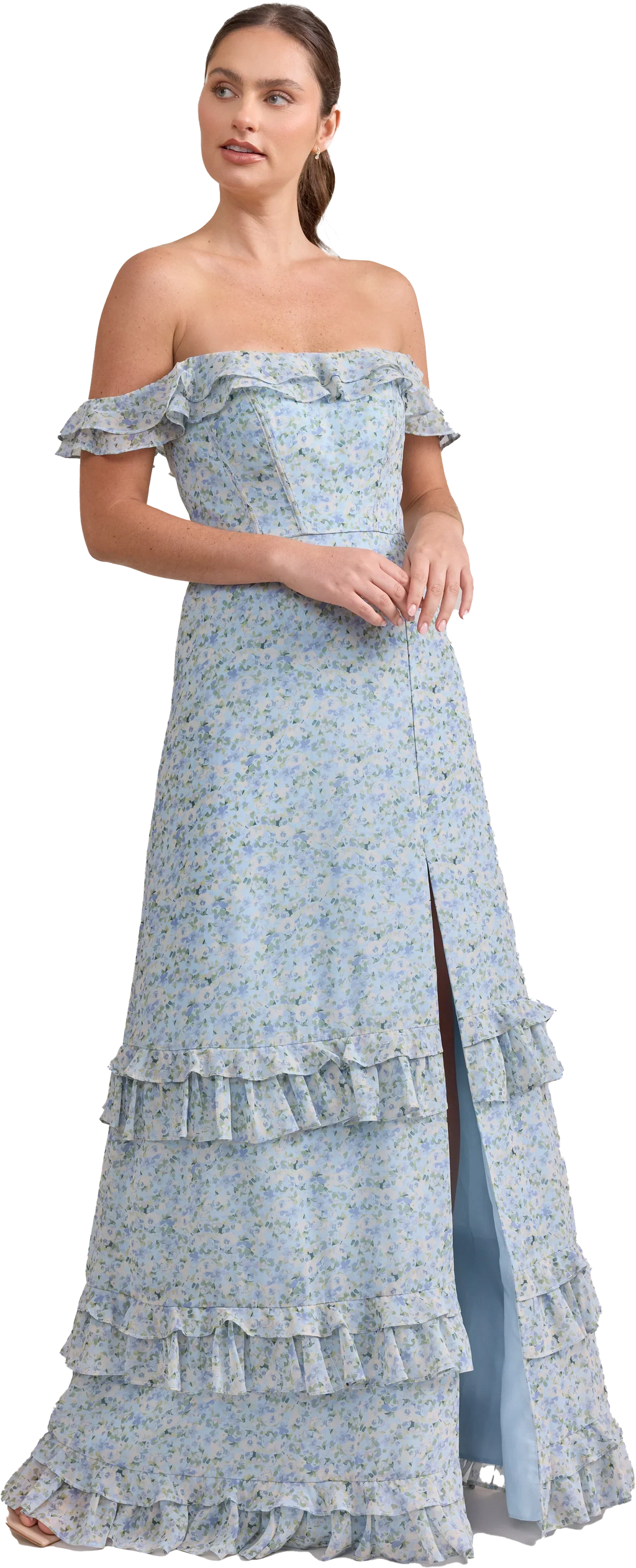 Shea Chiffon Floral Print Dress | Made To Order