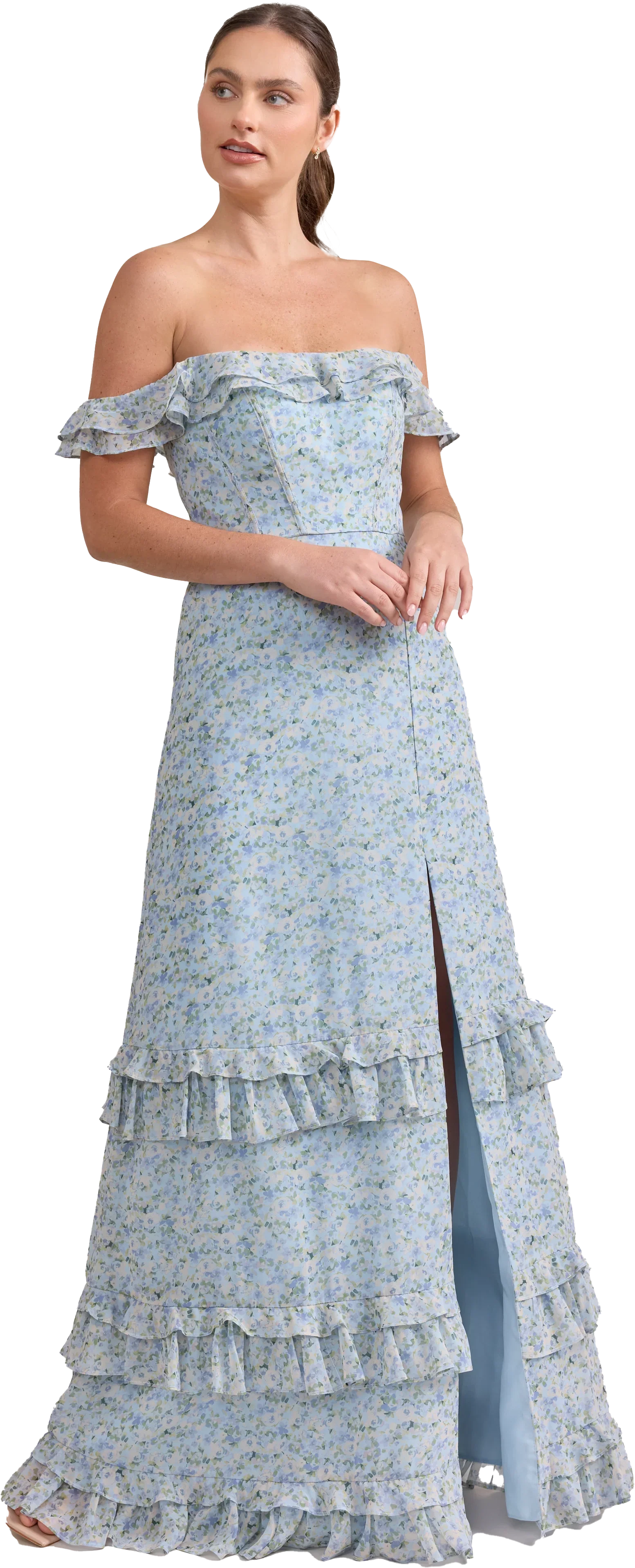 Shea Chiffon Floral Print Dress | Made To Order