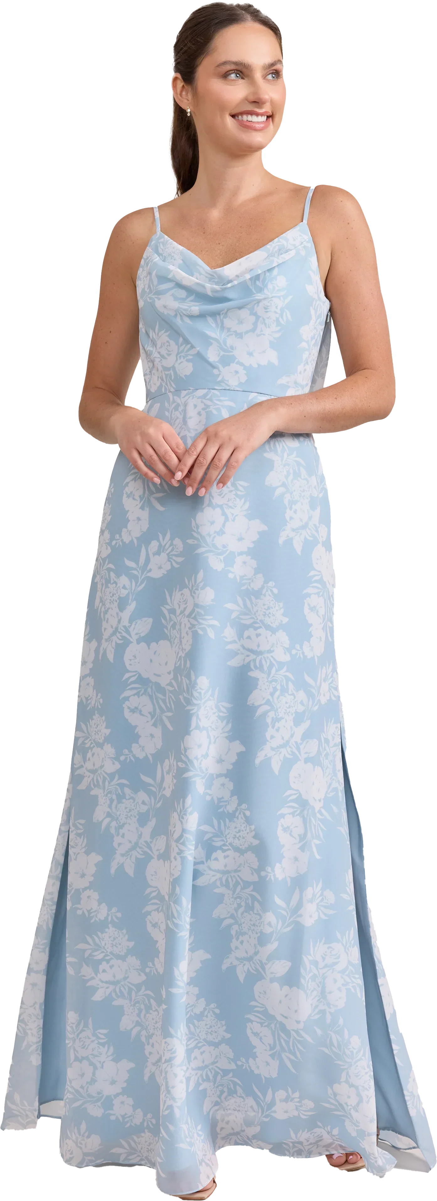 Nadia Chiffon Floral Print Dress | Made To Order