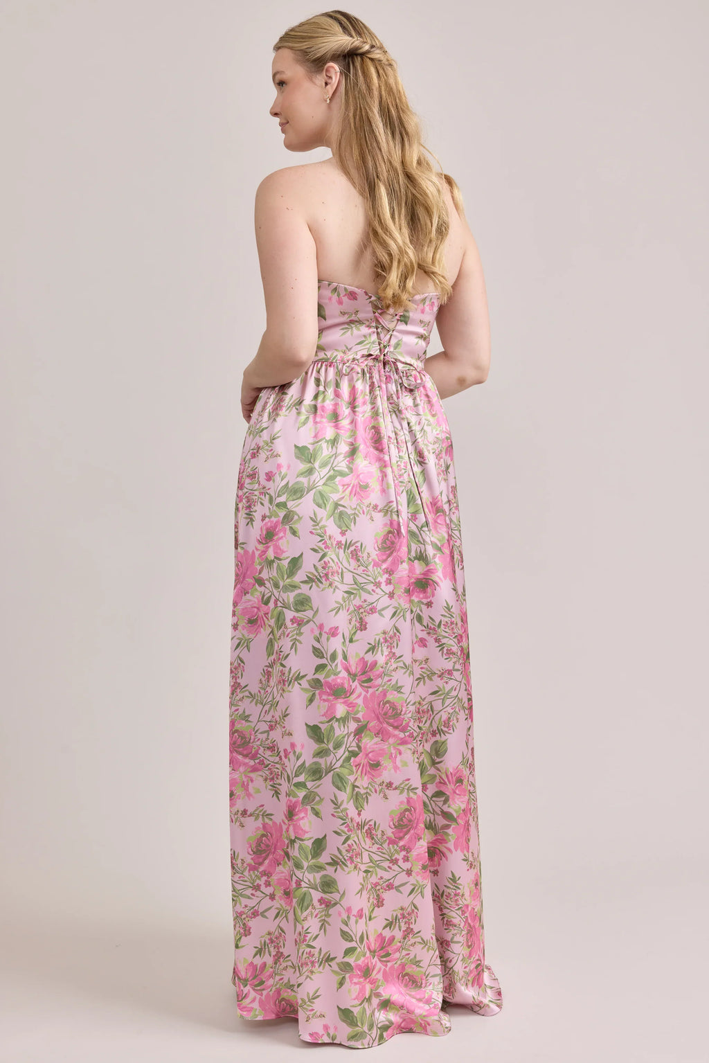 Sydney Satin Floral Print Dress | Made To Order