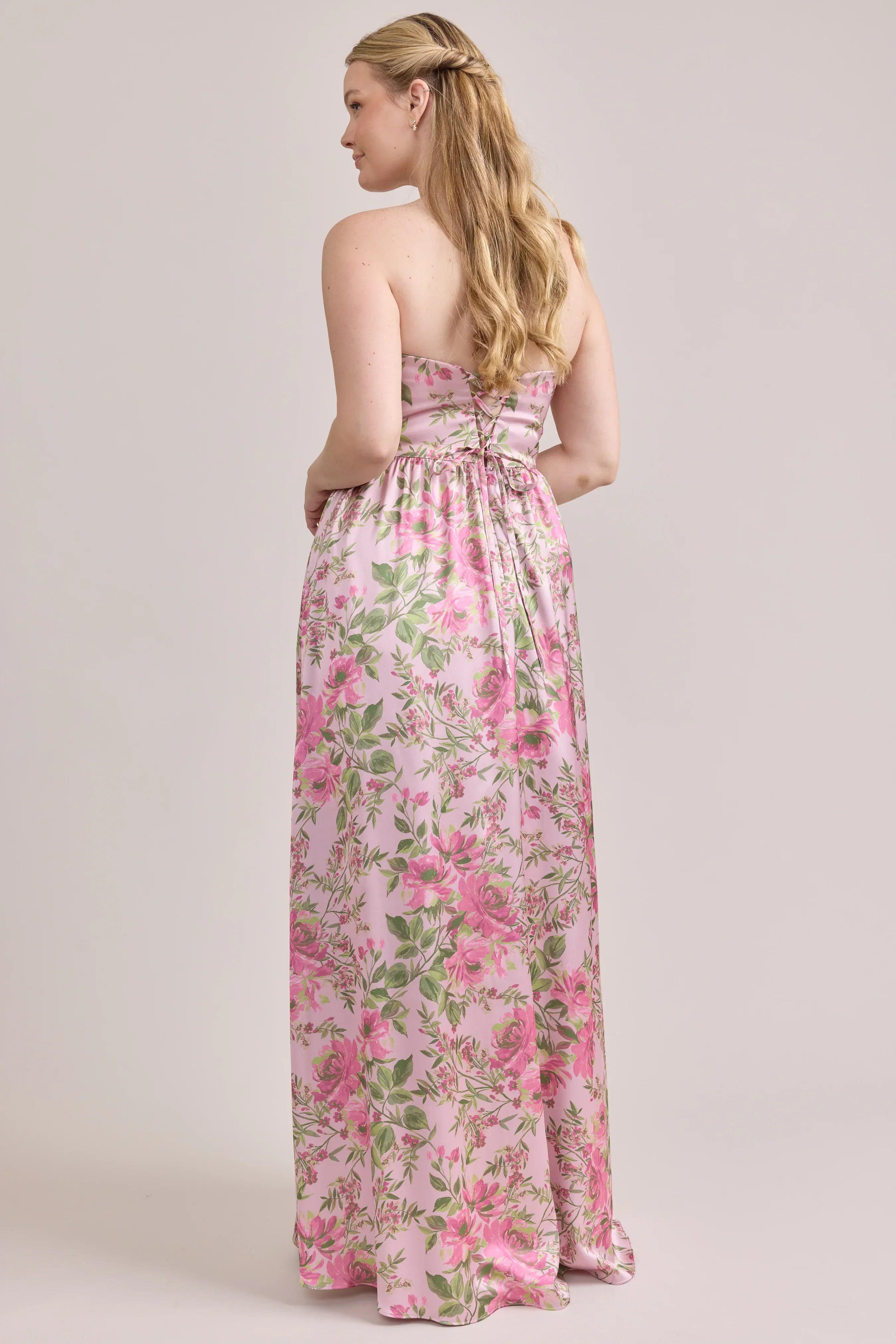 Sydney Satin Floral Print Dress | Made To Order