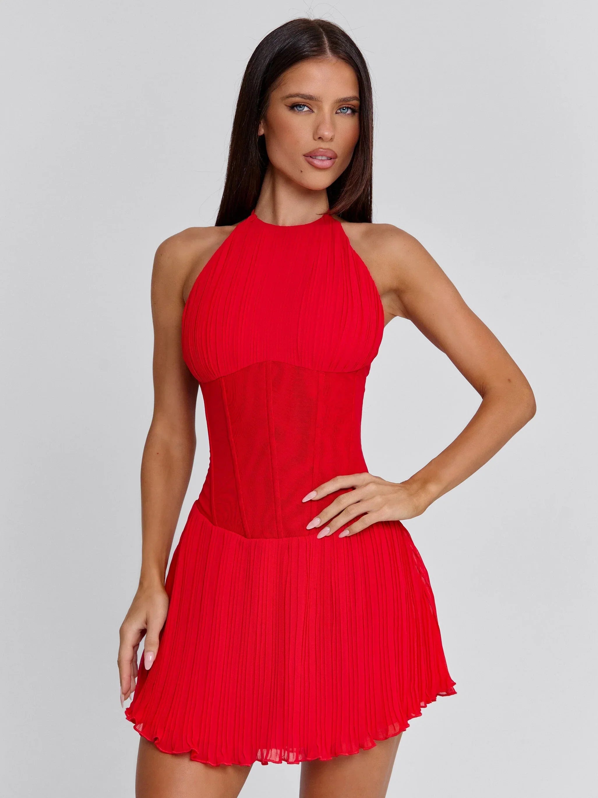 CALLA MINI DRESS RED