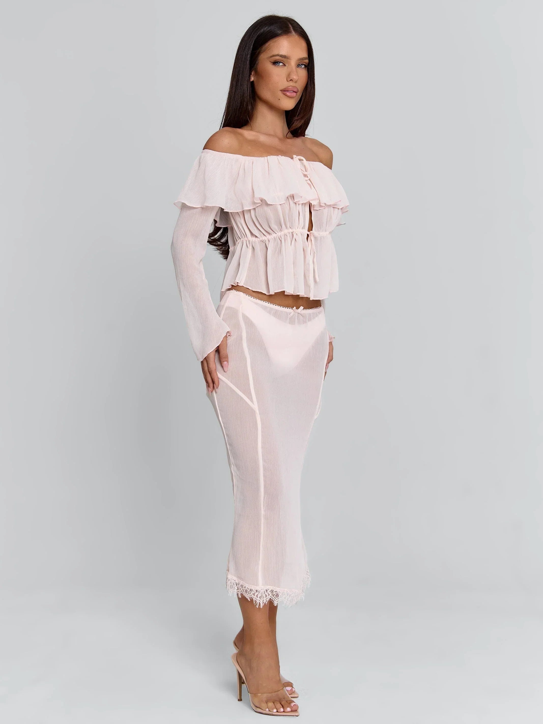 TARAYA MIDI SKIRT PINK