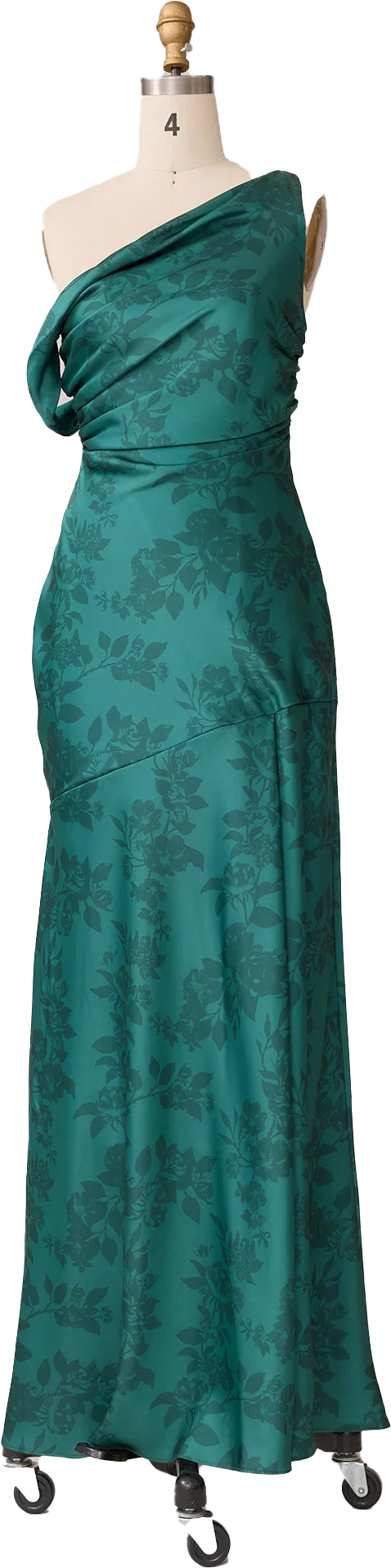Satin Floral Print Dress | Made To Order