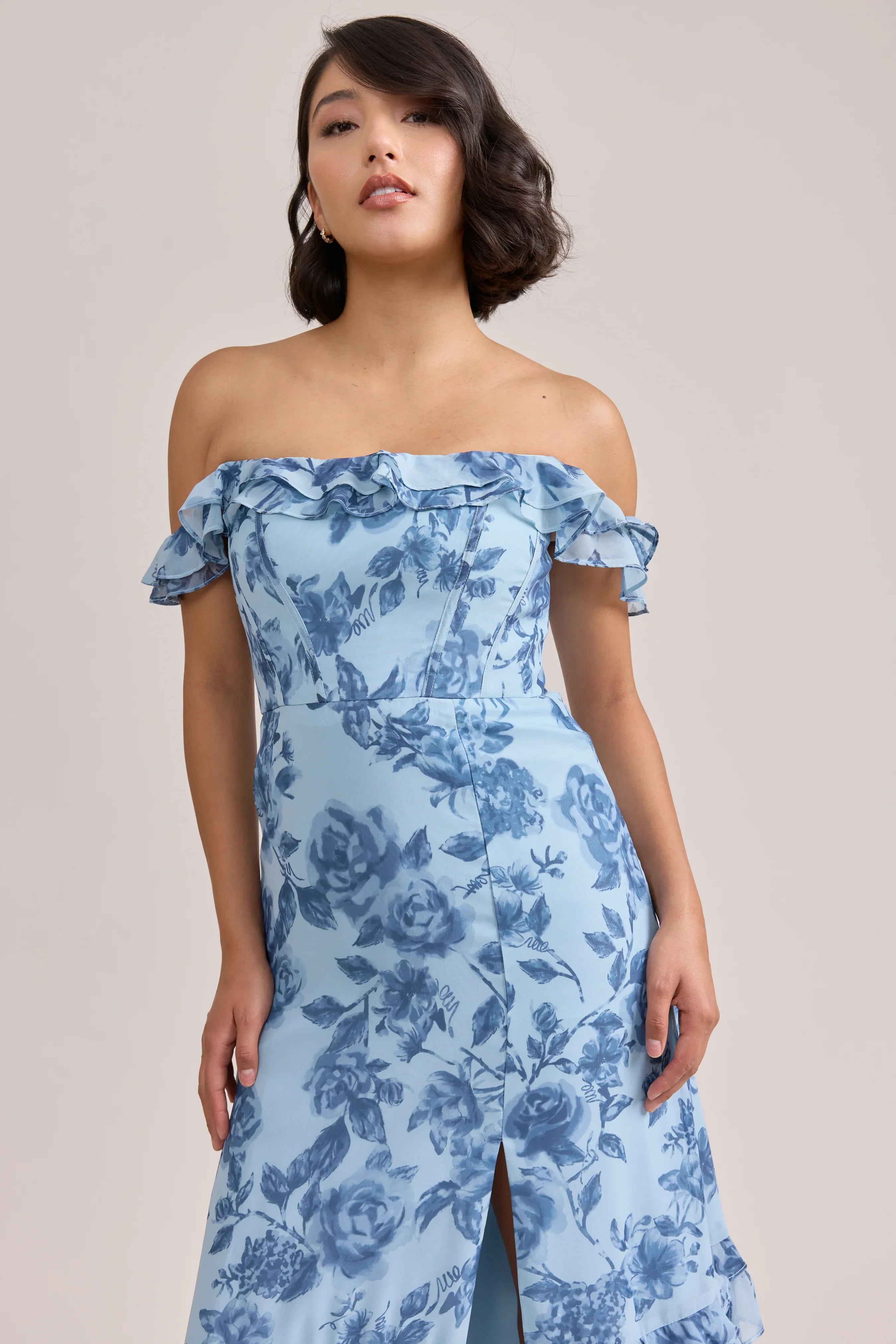 Shea Chiffon Floral Print Dress | Made To Order