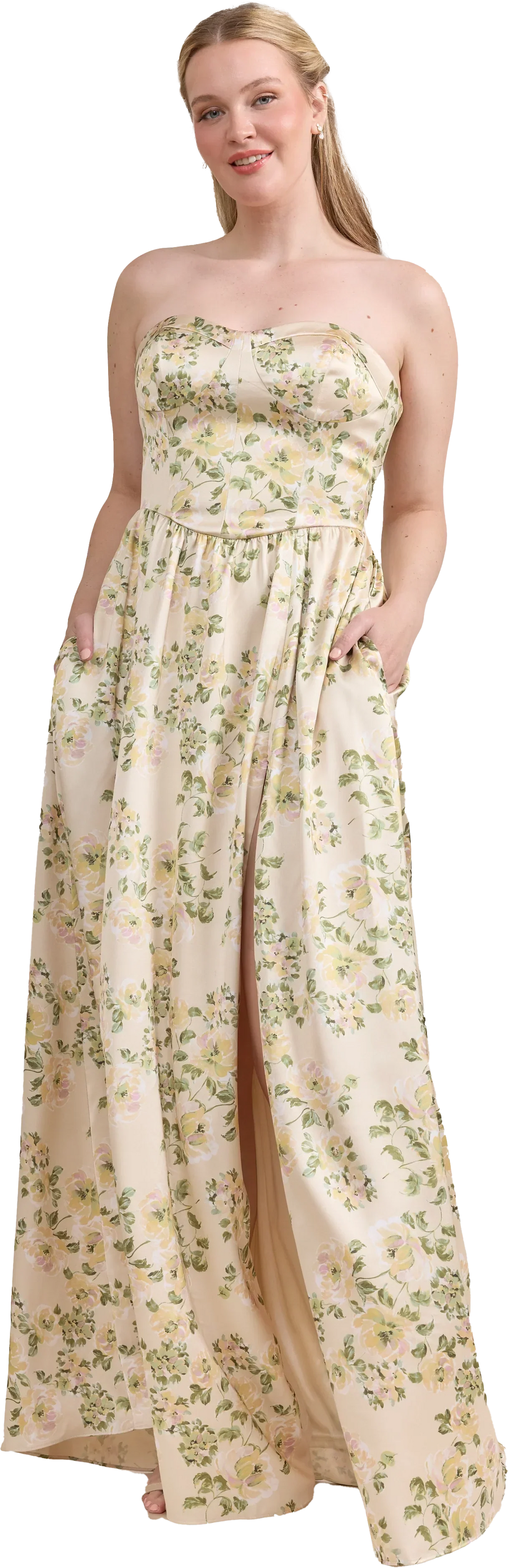 Sydney Satin Floral Print Dress | Made To Order