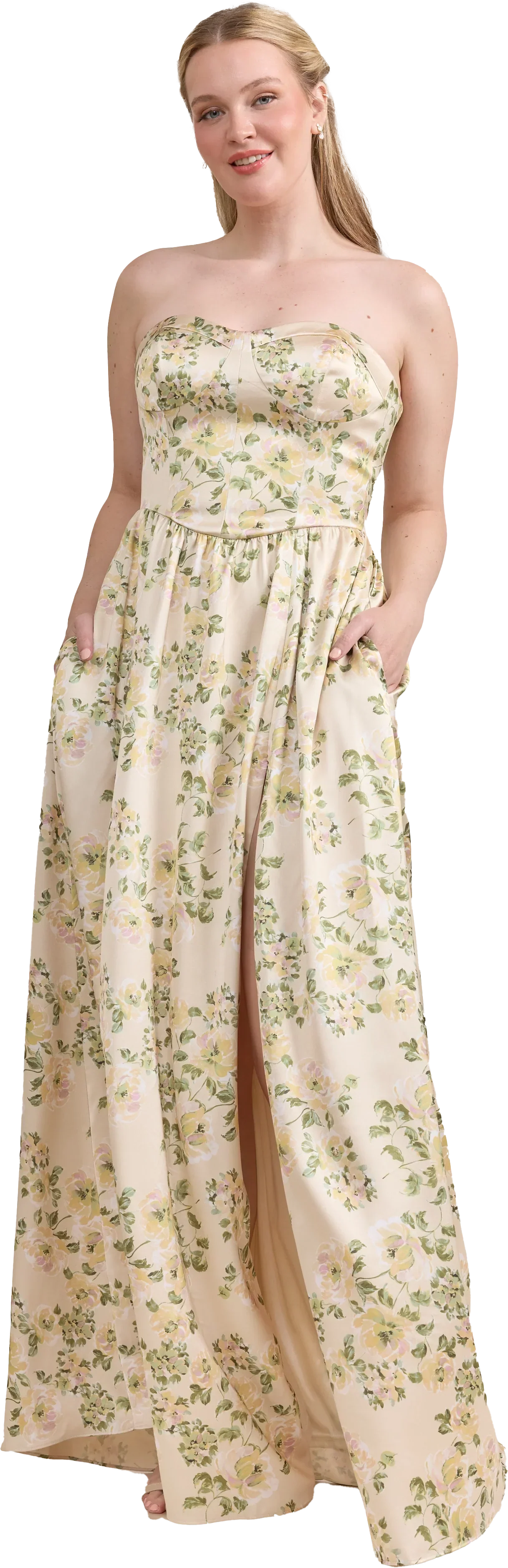 Sydney Satin Floral Print Dress | Made To Order