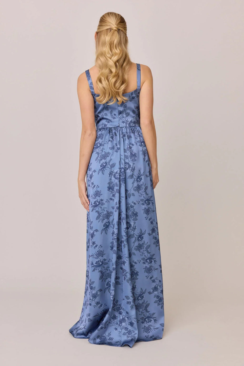 Satin Floral Print Dress | Made To Order