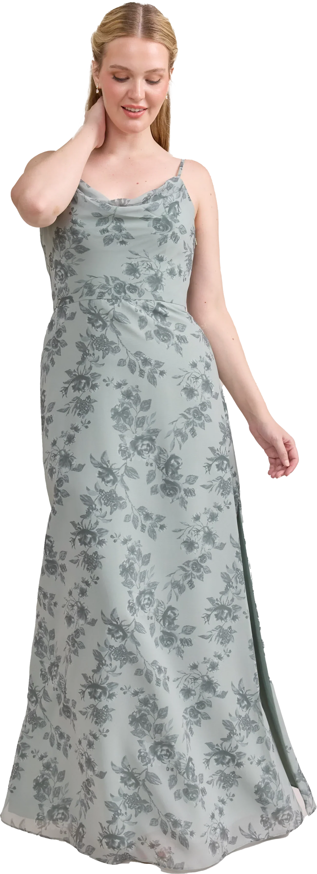 Nadia Chiffon Floral Print Dress | Made To Order