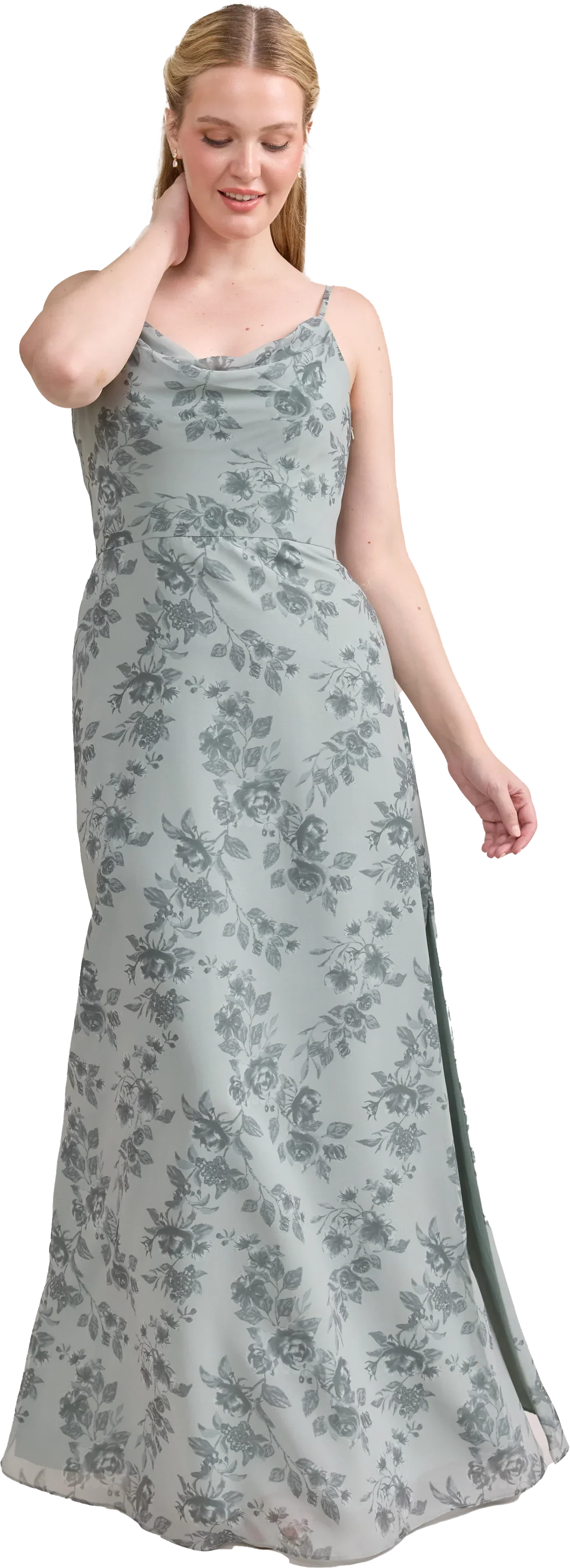 Nadia Chiffon Floral Print Dress | Made To Order