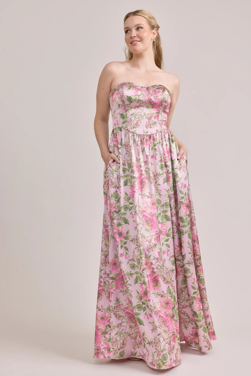 Sydney Satin Floral Print Dress | Made To Order