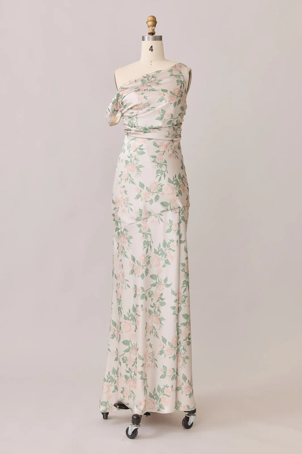 Satin Floral Print Dress | Made To Order