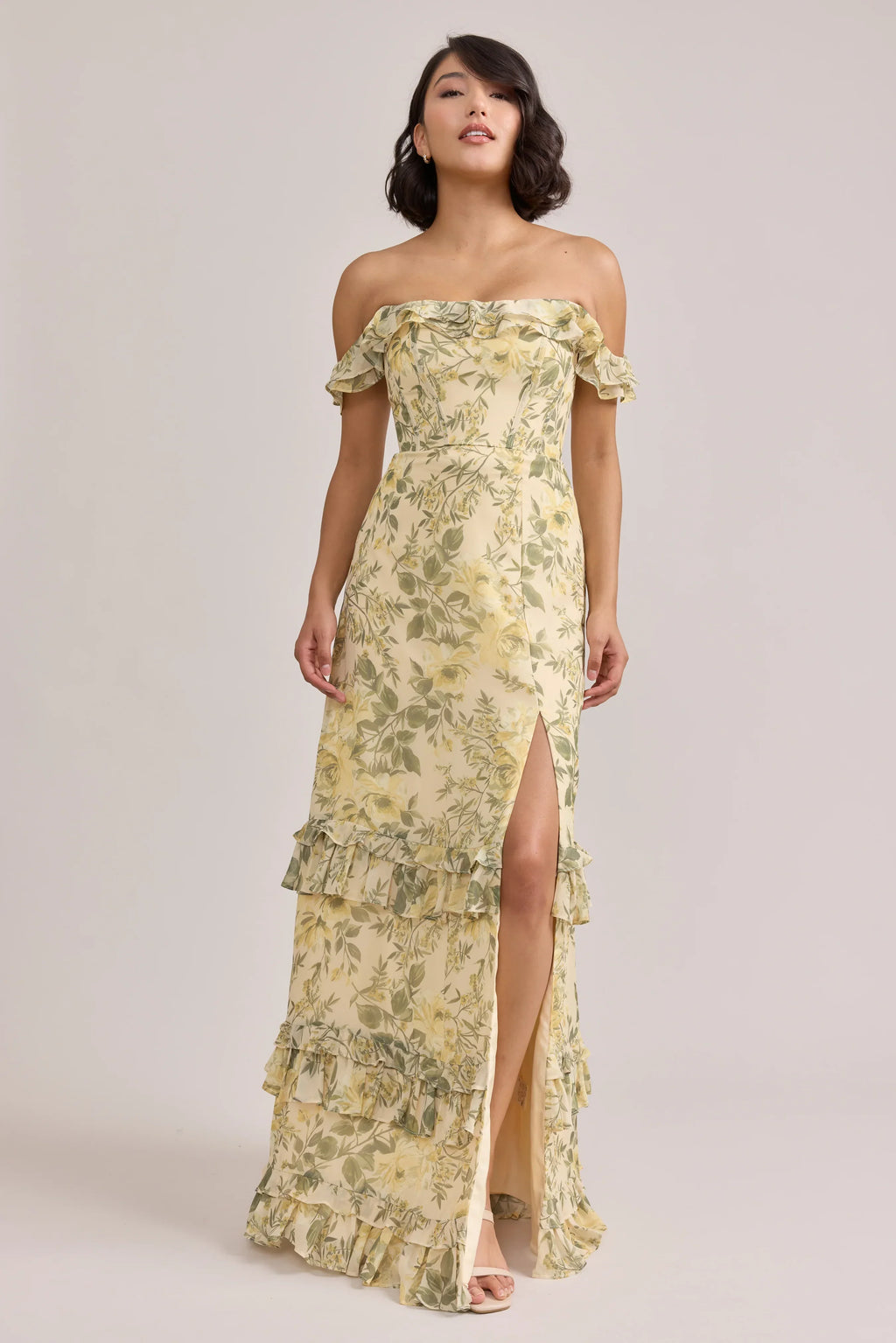Shea Chiffon Floral Print Dress | Made To Order