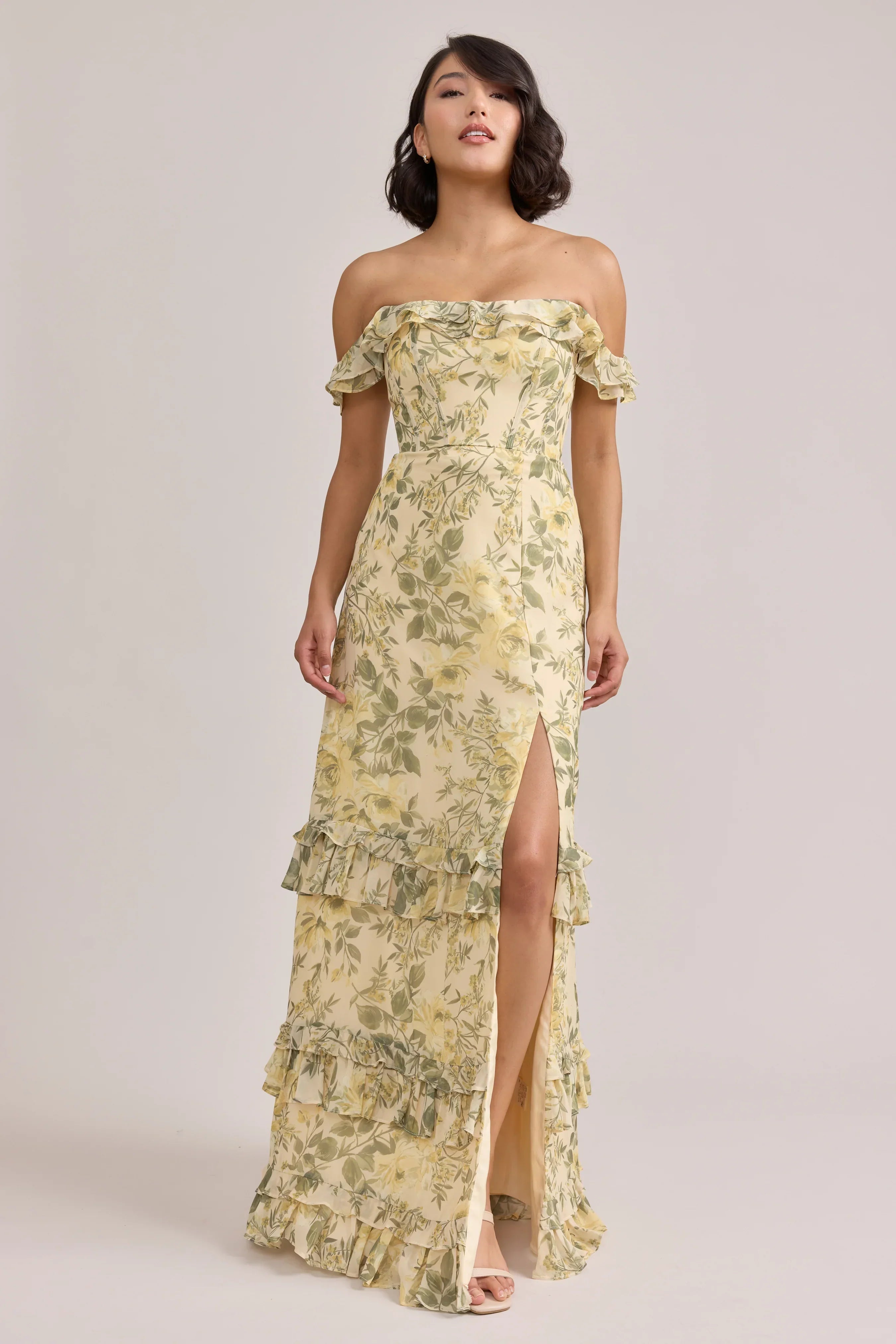 Shea Chiffon Floral Print Dress | Made To Order