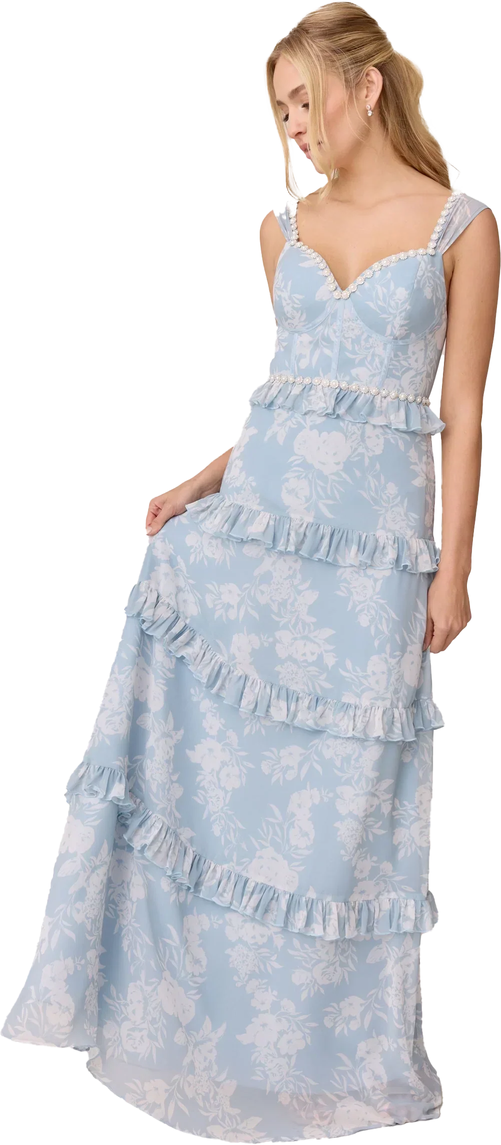 Luxe Chiffon Floral Print Dress | Made To Order