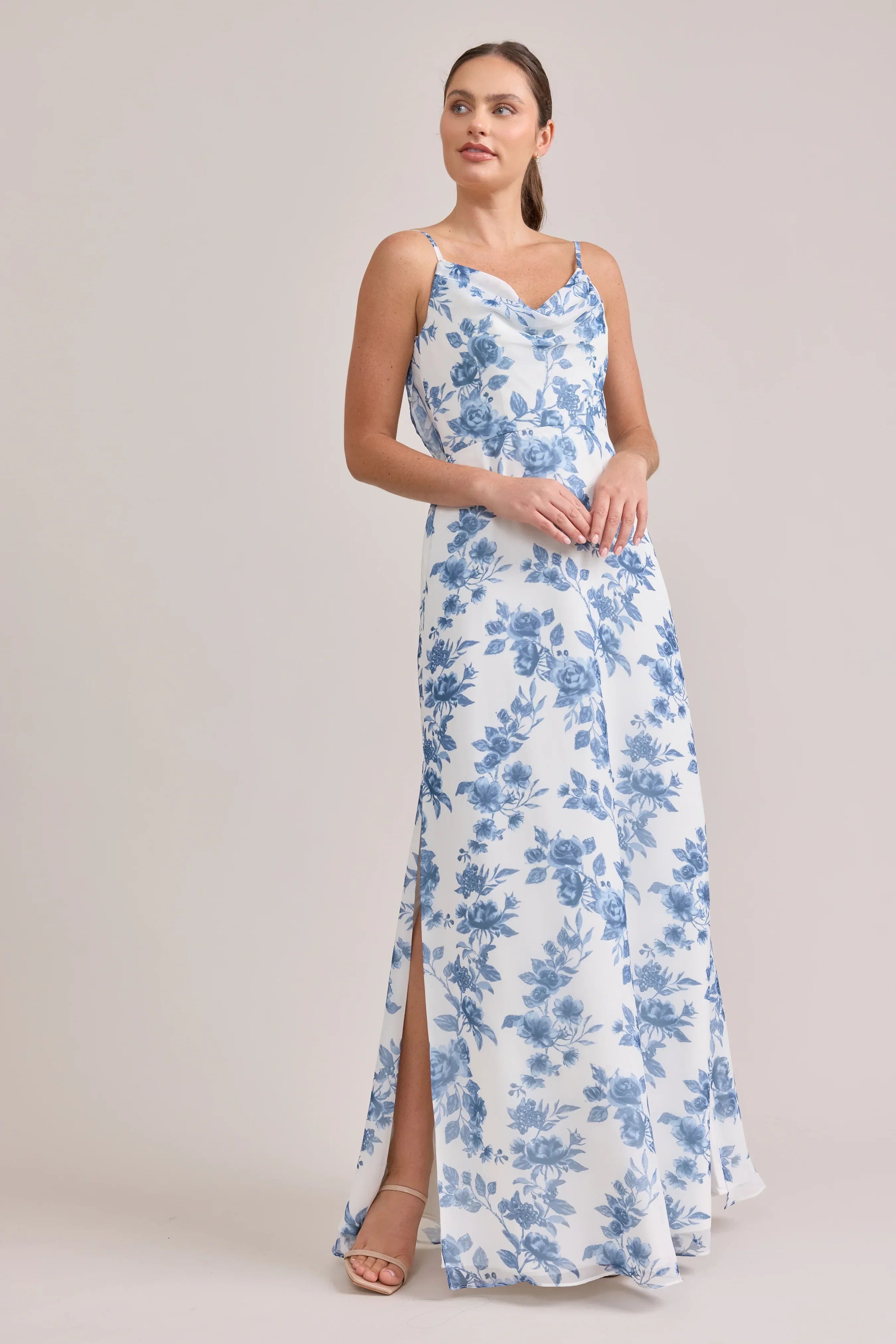 Nadia Chiffon Floral Print Dress | Made To Order