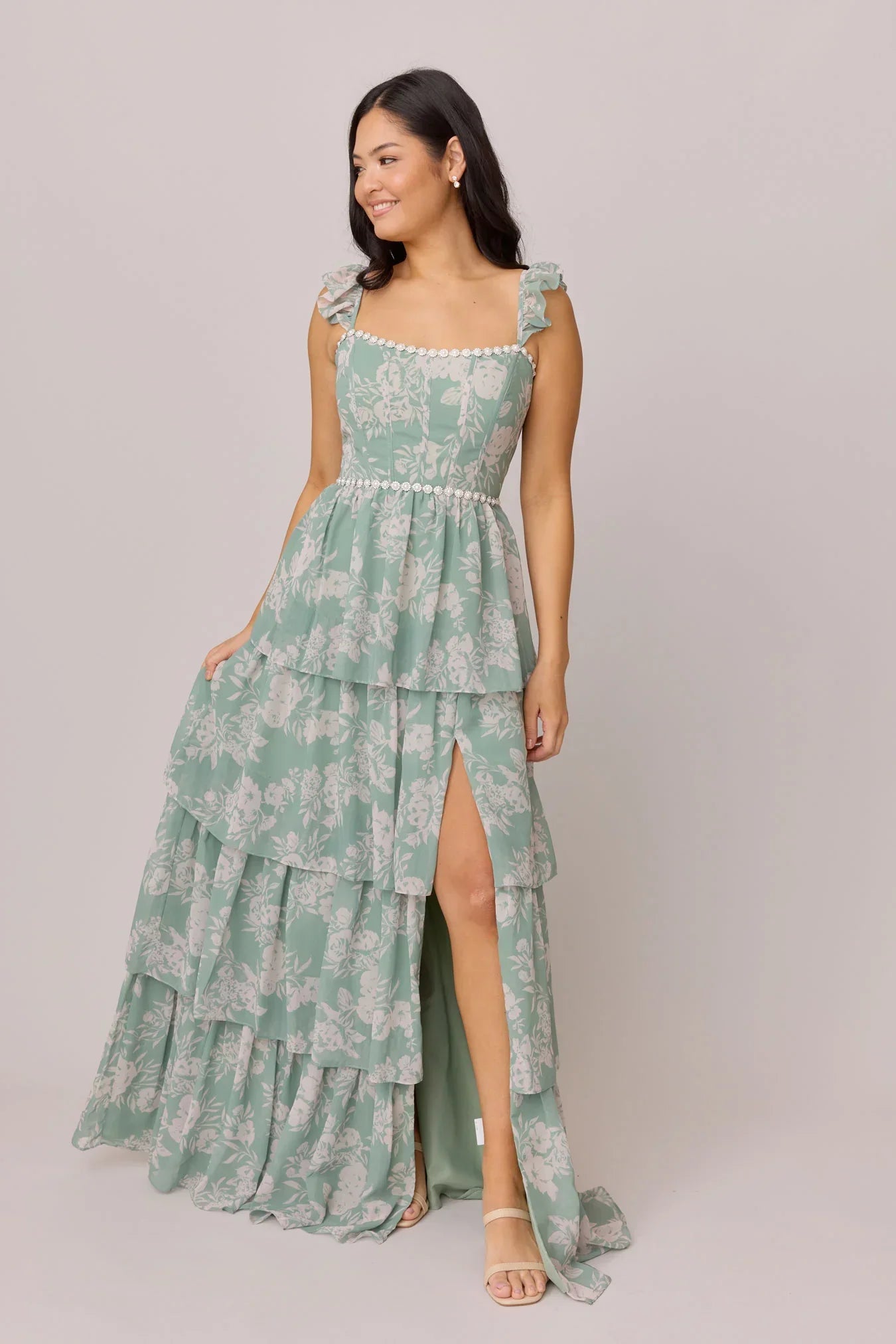 Luxe Chiffon Floral Print Dress | Made To Order
