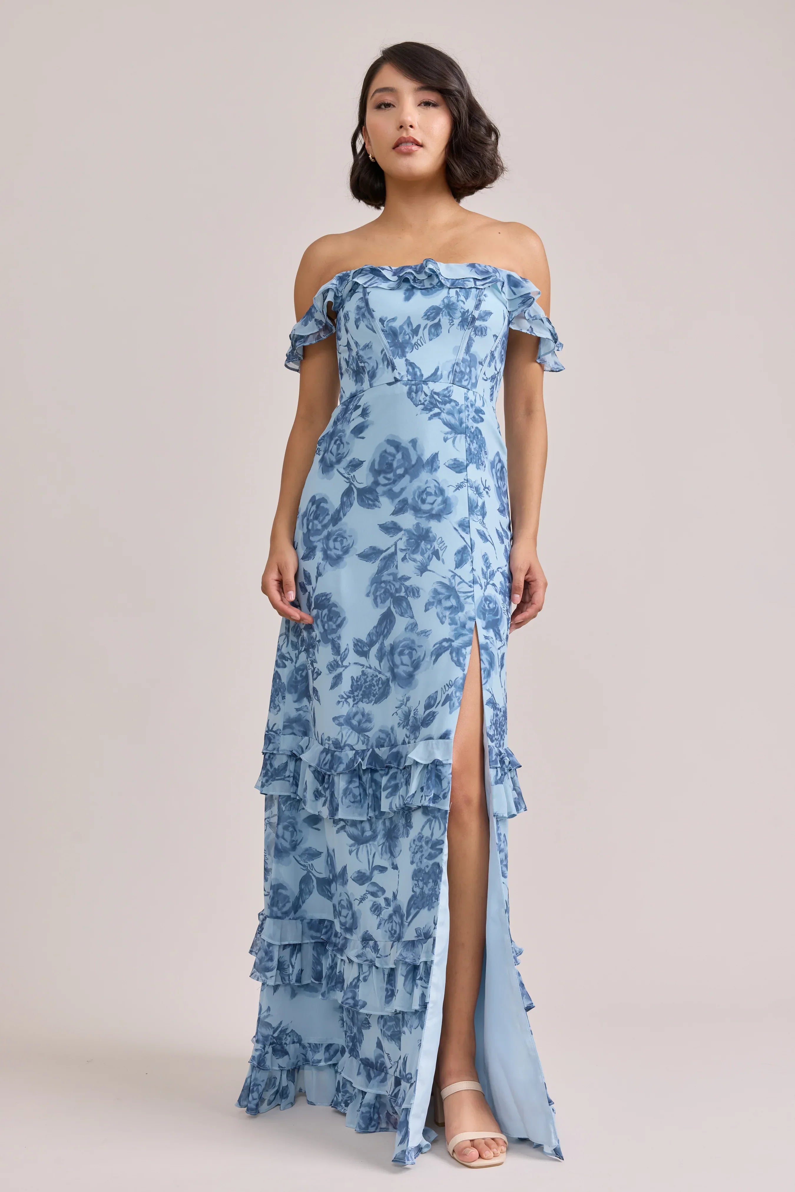 Shea Chiffon Floral Print Dress | Made To Order