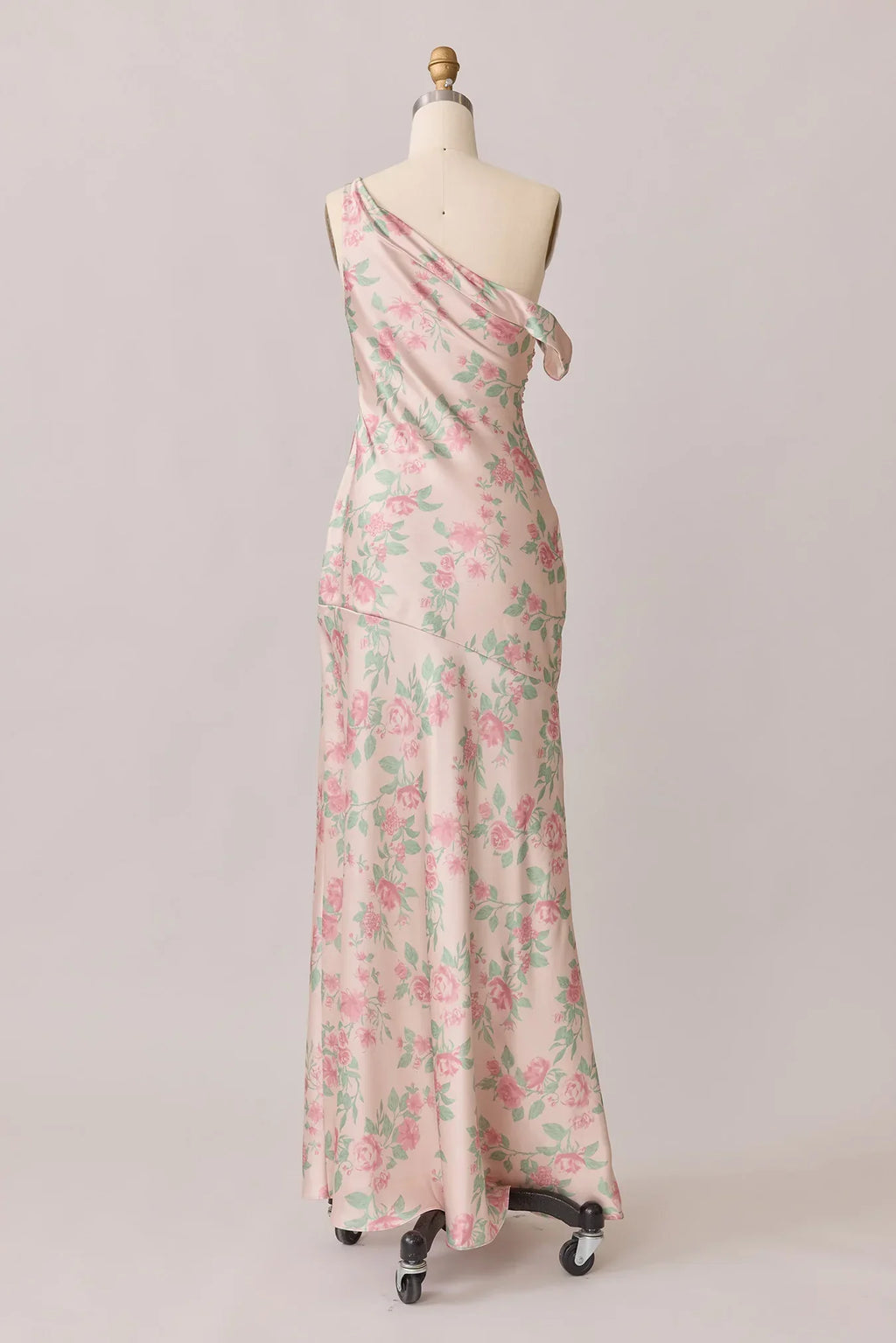 Satin Floral Print Dress | Made To Order