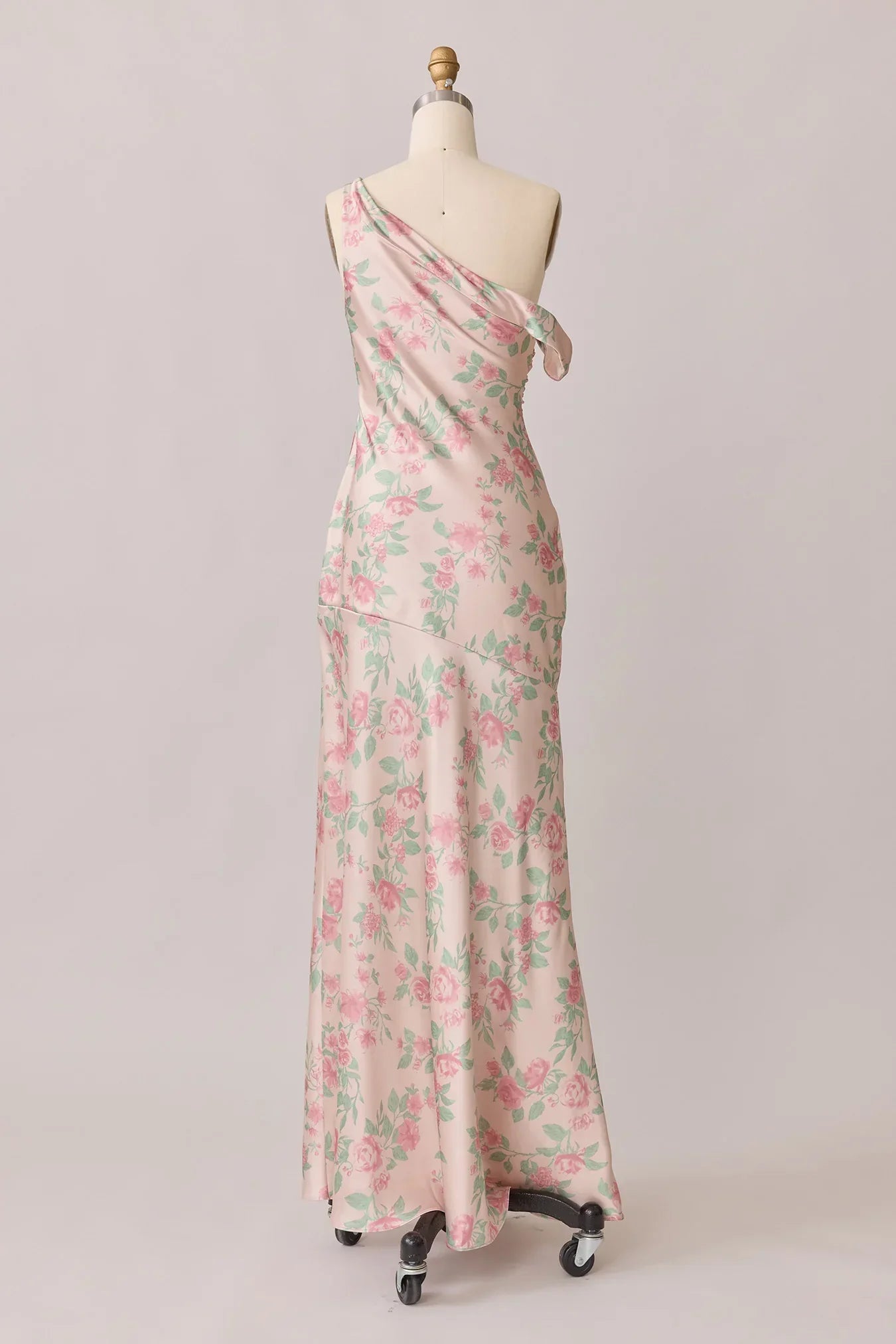 Satin Floral Print Dress | Made To Order