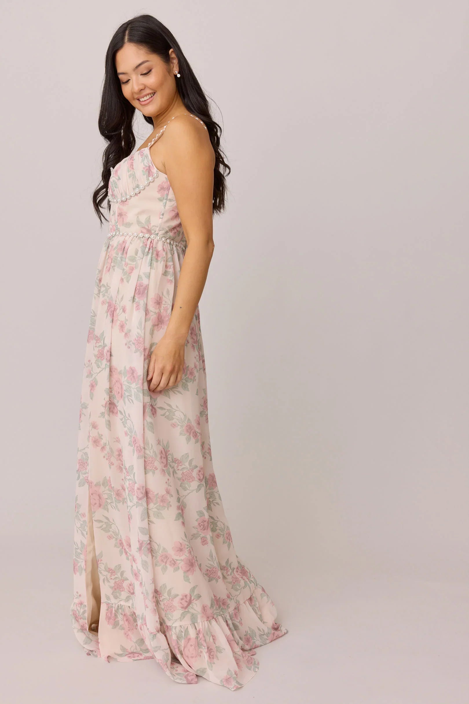 Luxe Chiffon Floral Print Dress | Made To Order