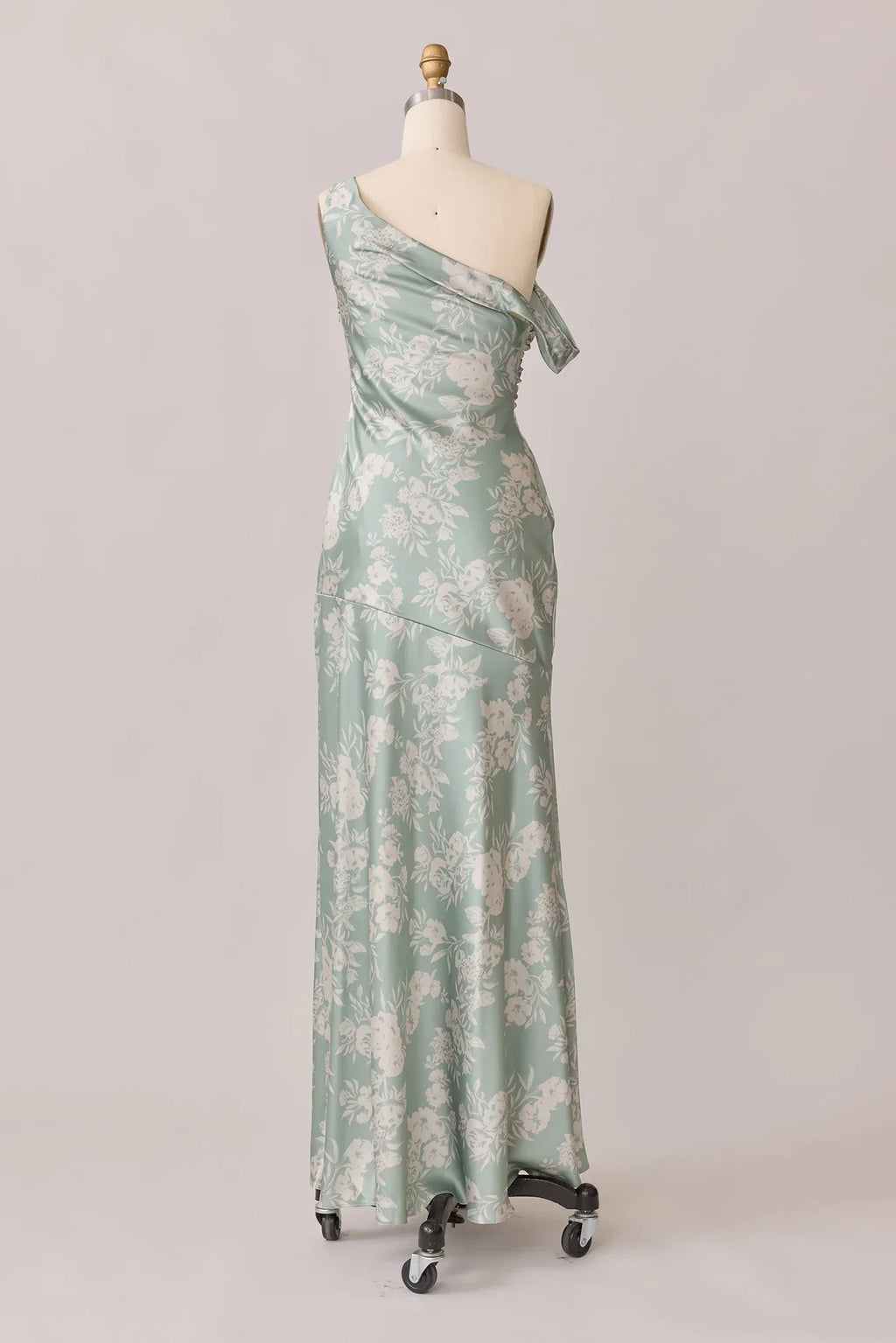 Satin Floral Print Dress | Made To Order