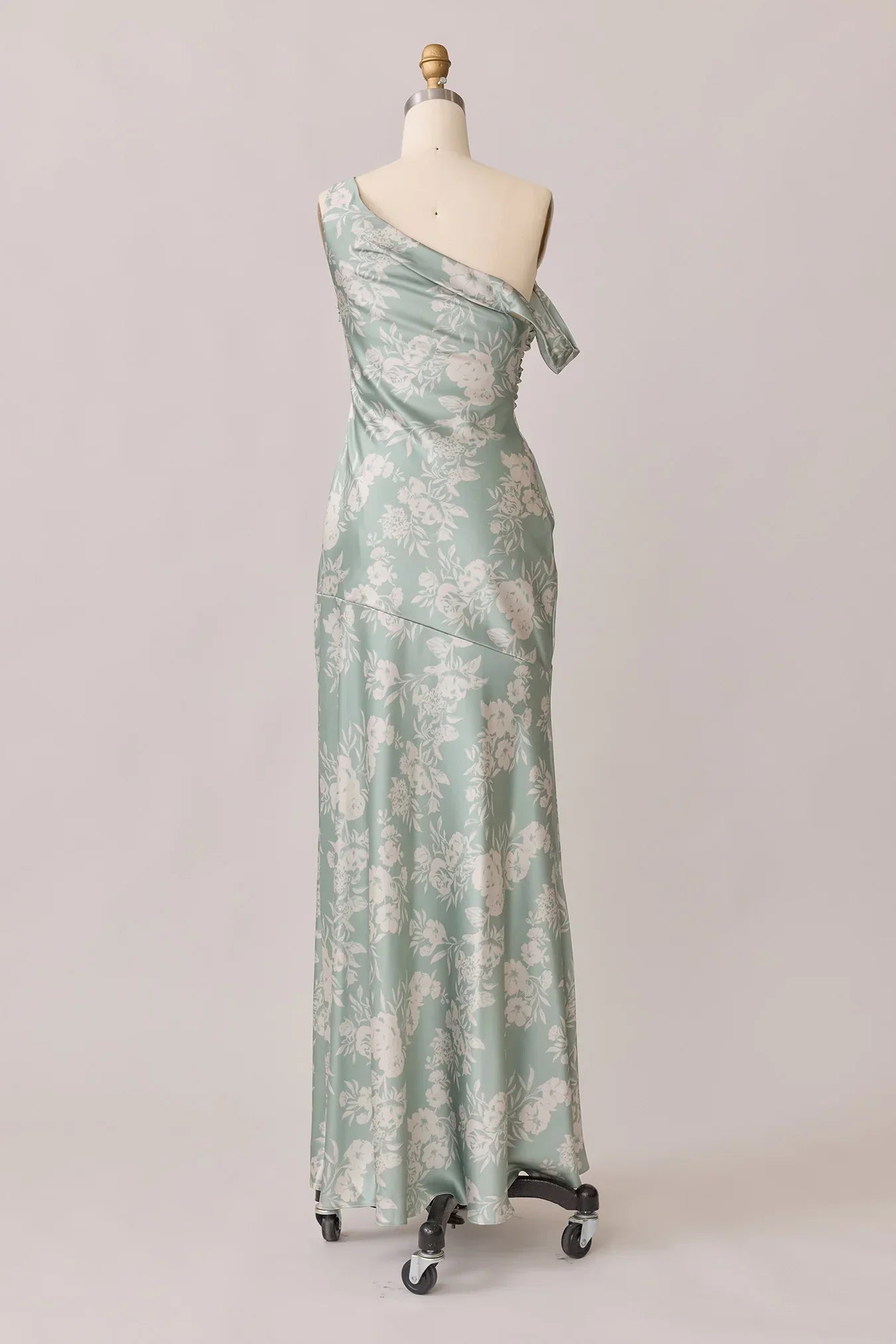 Satin Floral Print Dress | Made To Order