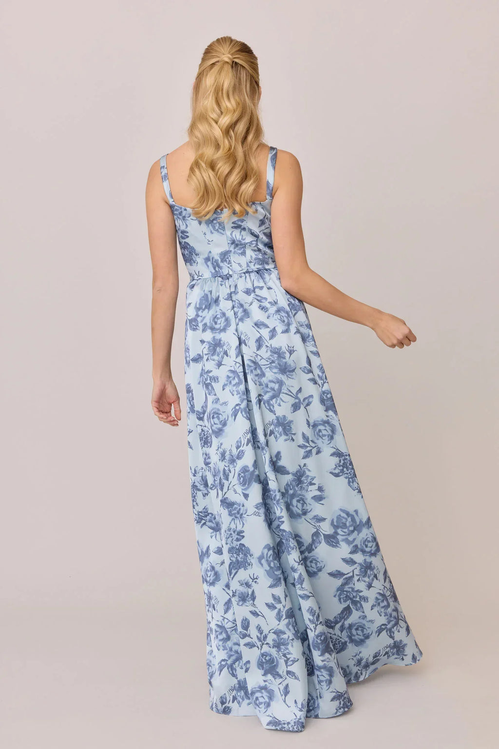Satin Floral Print Dress | Made To Order