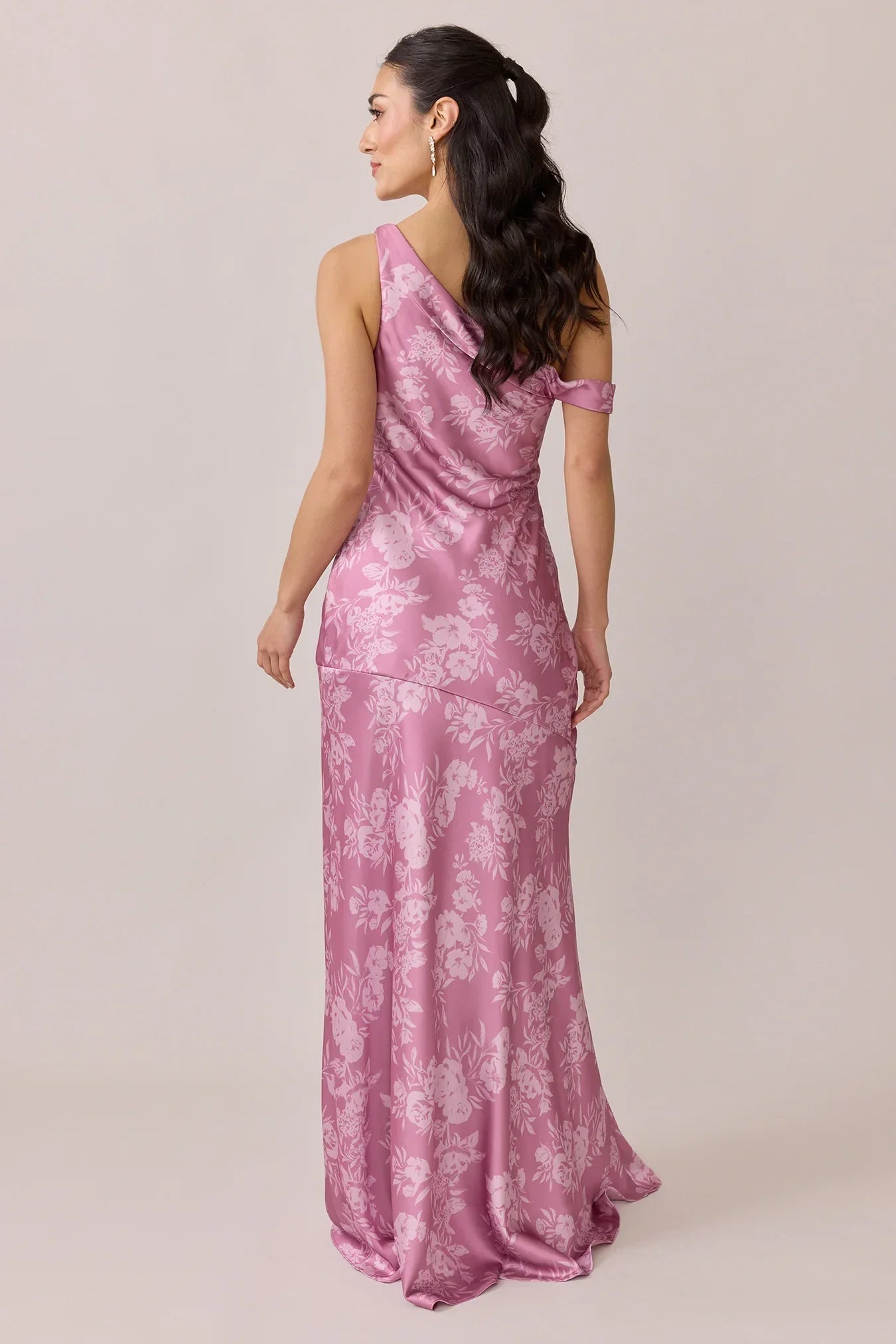 Satin Floral Print Dress | Made To Order