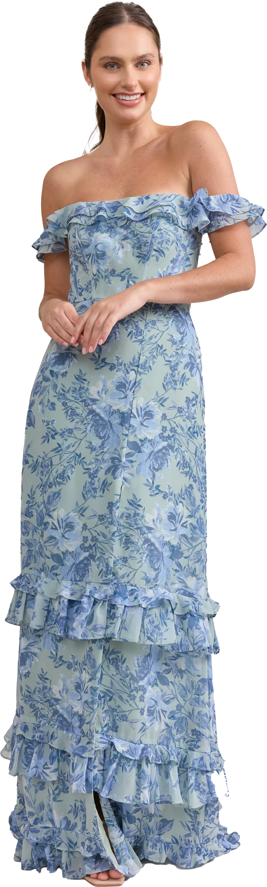 Shea Chiffon Floral Print Dress | Made To Order
