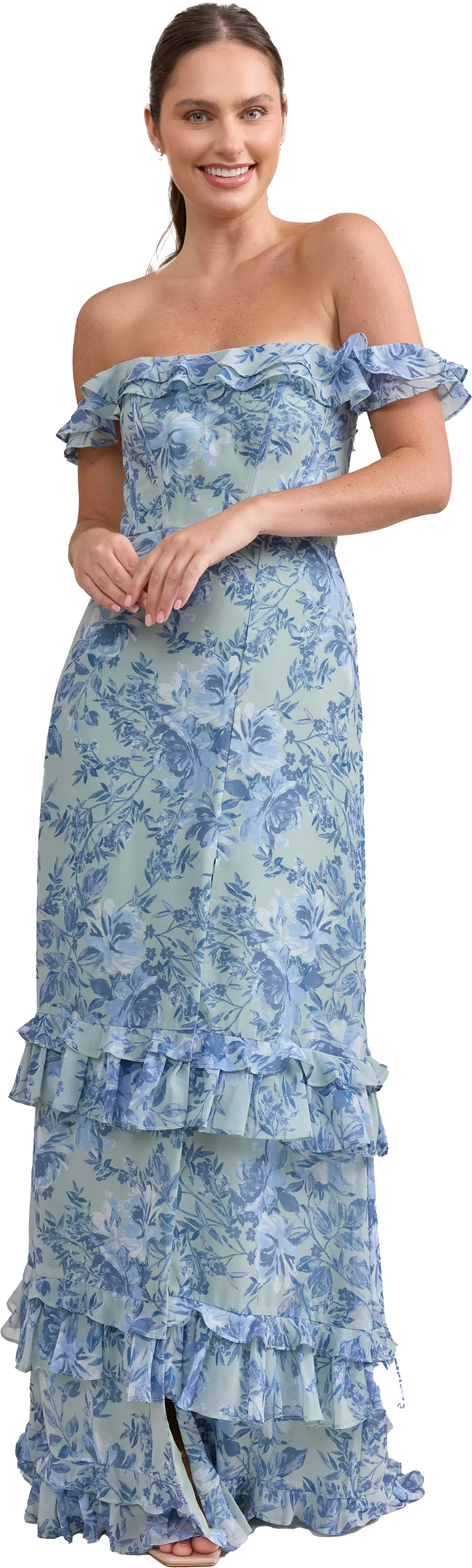 Shea Chiffon Floral Print Dress | Made To Order
