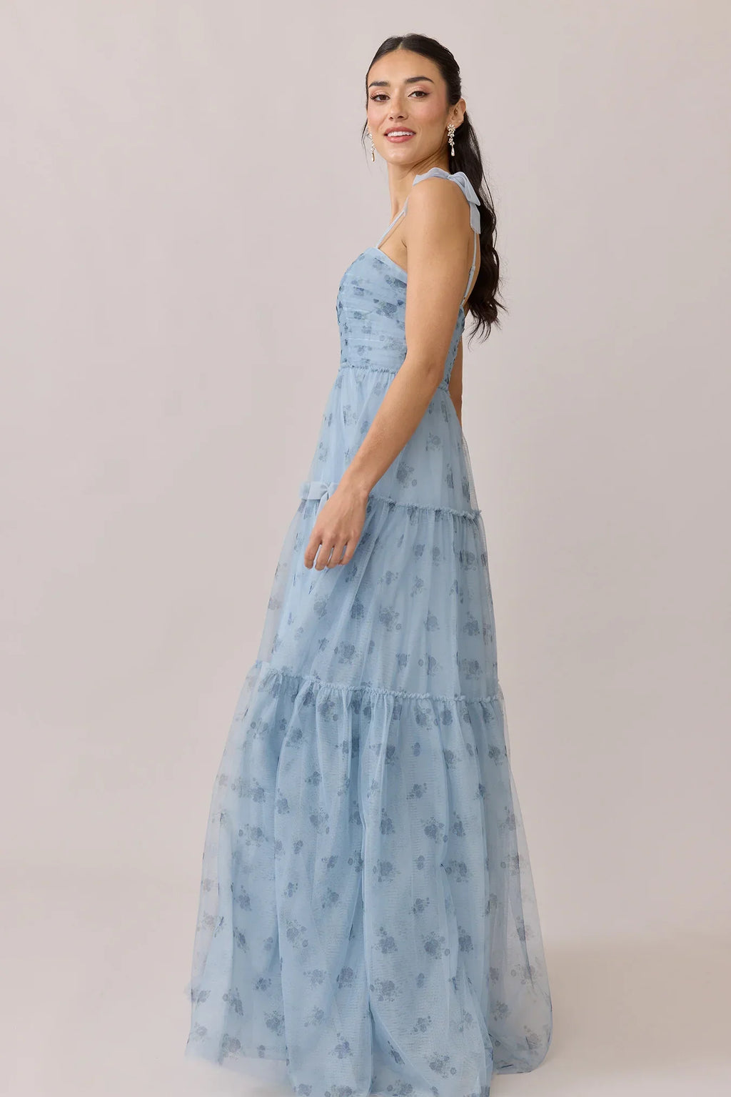 Tulle Floral Print Dress | Made To Order