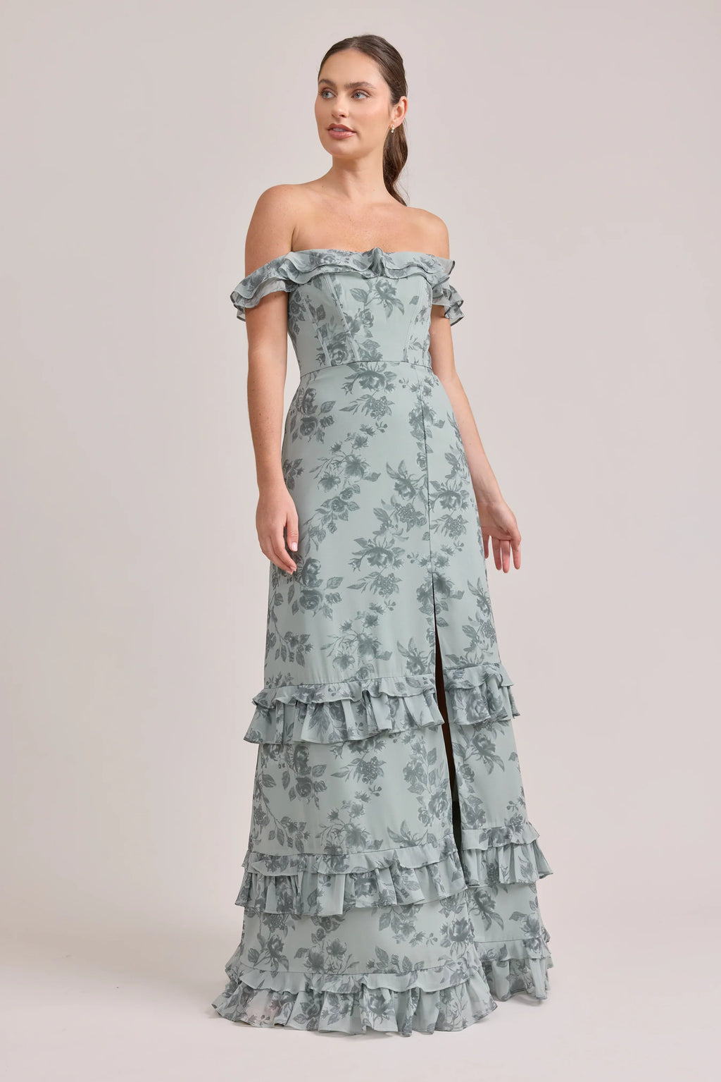 Shea Chiffon Floral Print Dress | Made To Order