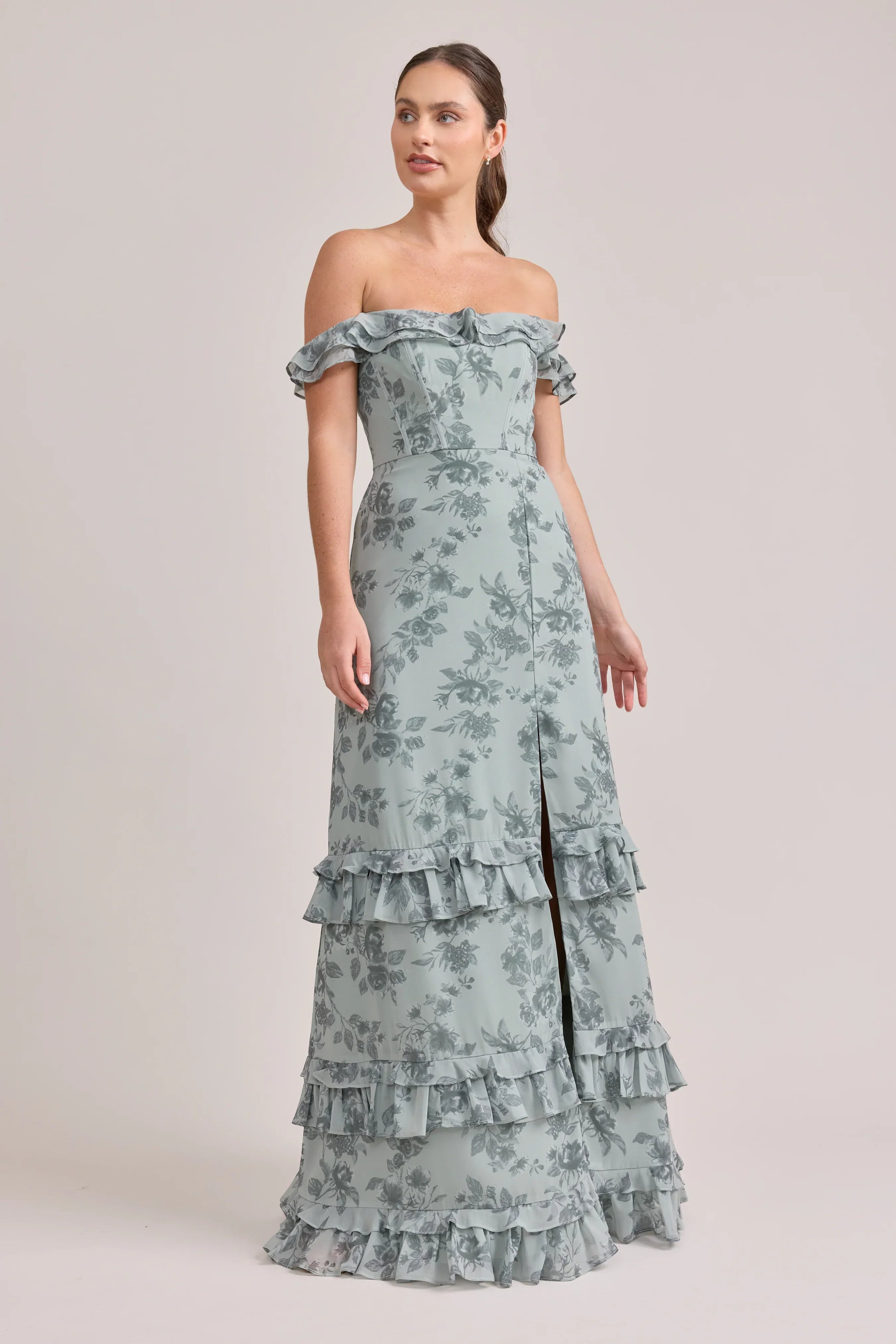 Shea Chiffon Floral Print Dress | Made To Order