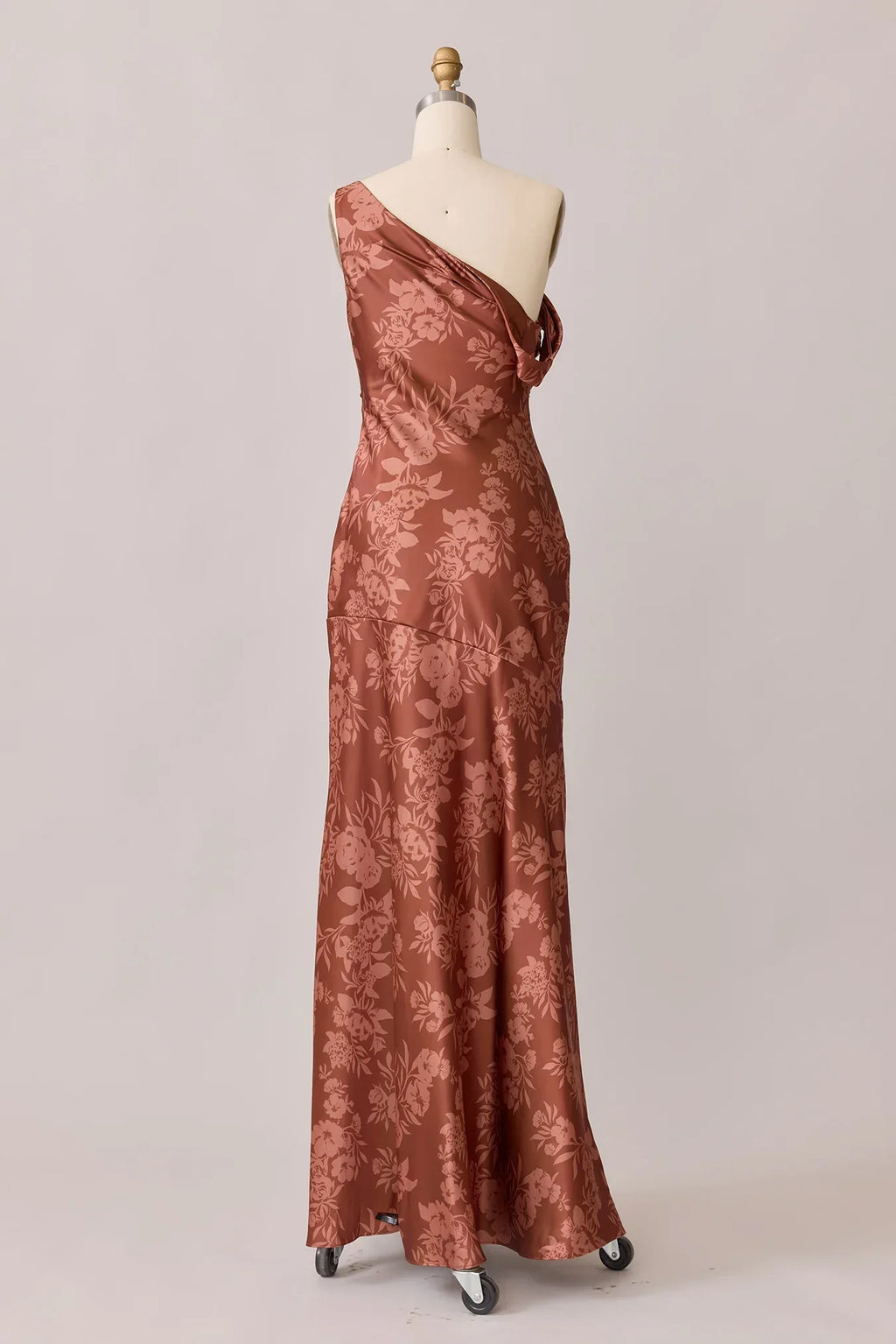 Satin Floral Print Dress | Made To Order