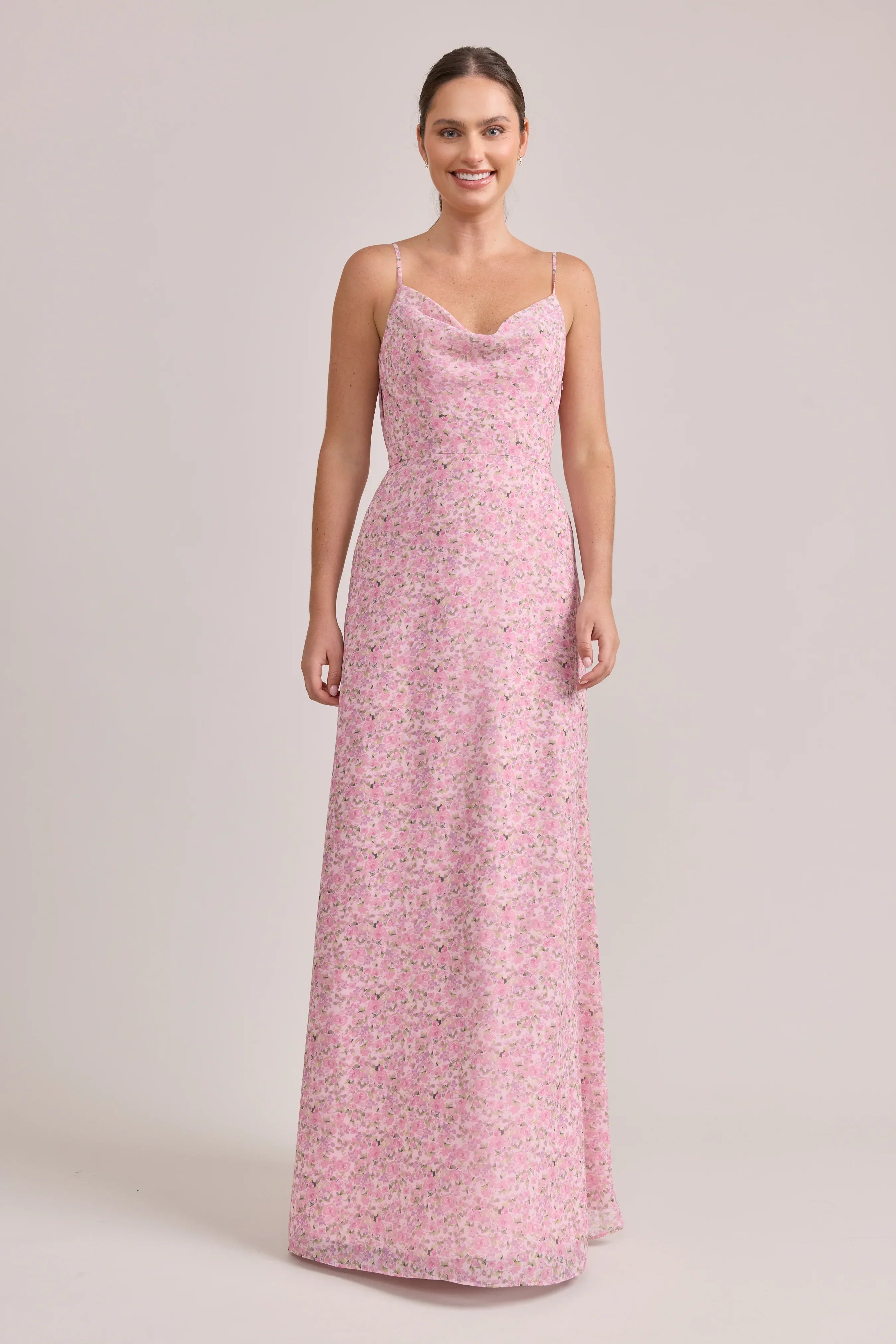 Nadia Chiffon Floral Print Dress | Made To Order