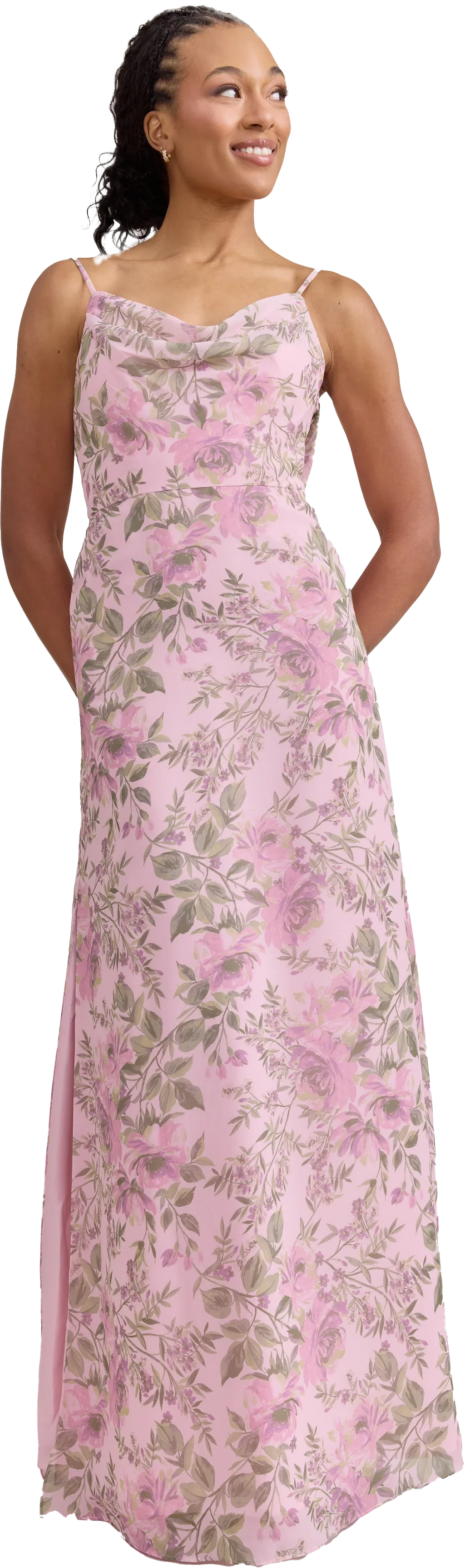 Nadia Chiffon Floral Print Dress | Made To Order